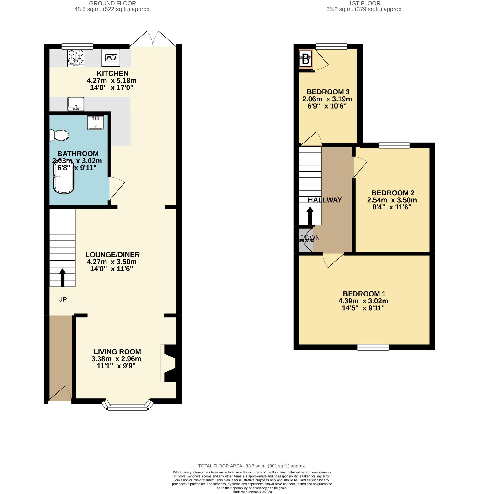3 bed terraced house for sale in Staplegrove Road, Staplegrove, Taunton
