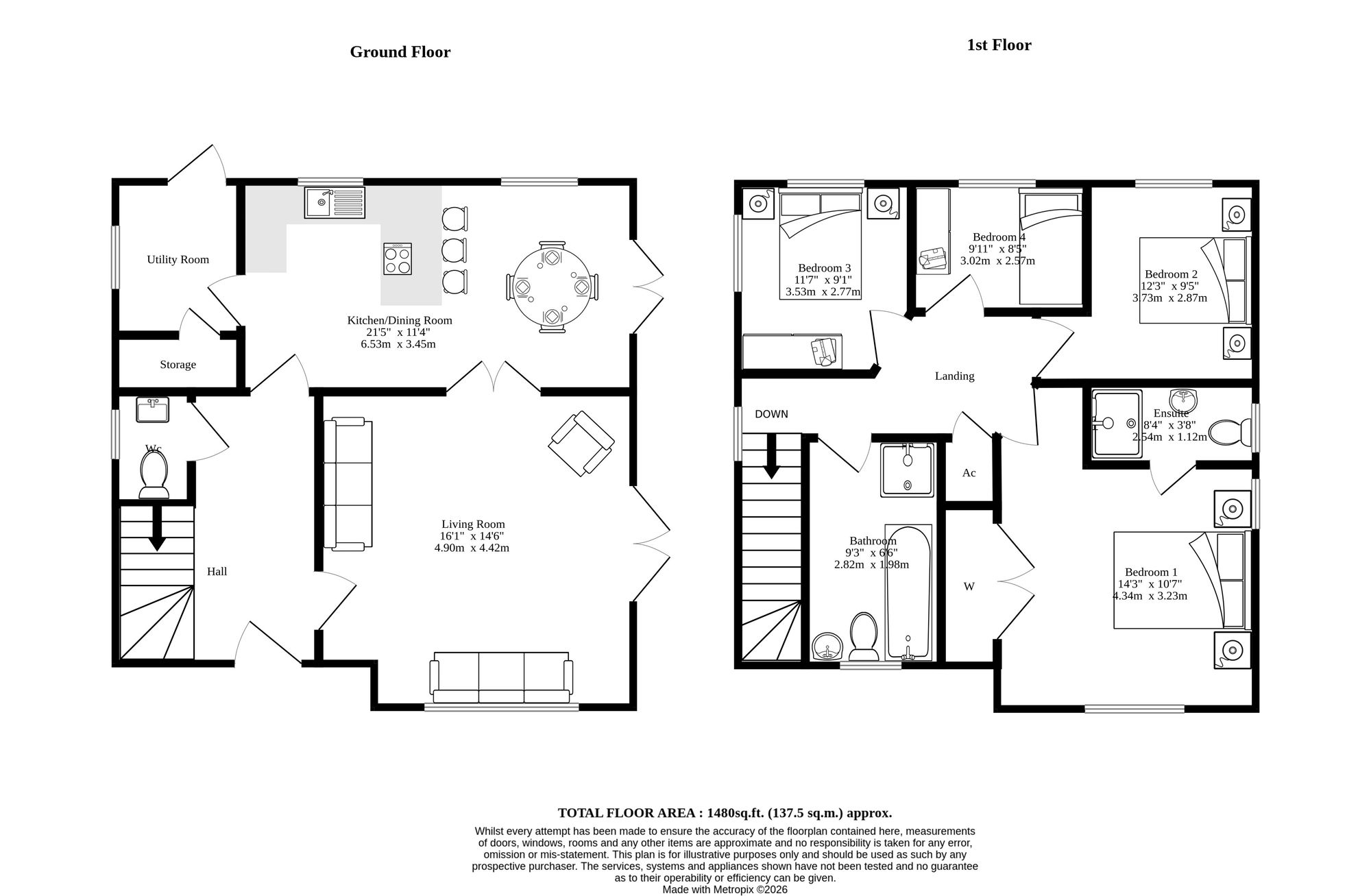 Plot 1, The Woodlands, Diss floorplan