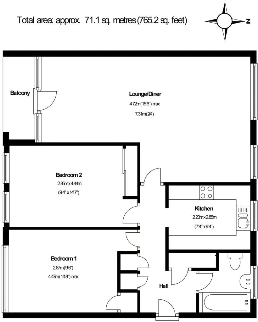 7, Radstone Court, Woking floorplan
