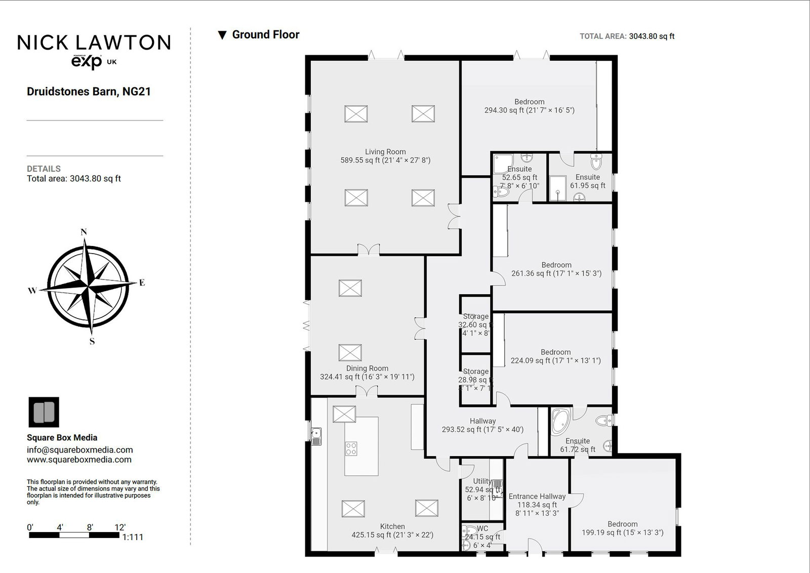 Druidstones Barn, Fishpool Road, Mansfield floorplan