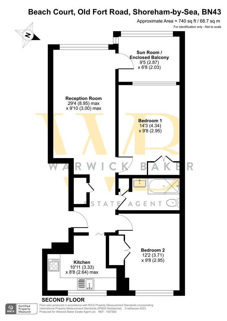 Old Fort Road, ShorehamBySea BN43, 2 bedroom flat for sale 65103131