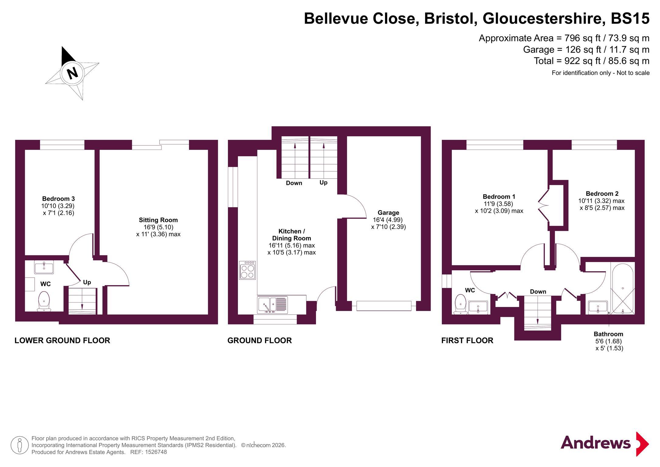 1, Bellevue Close, Gloucestershire floorplan