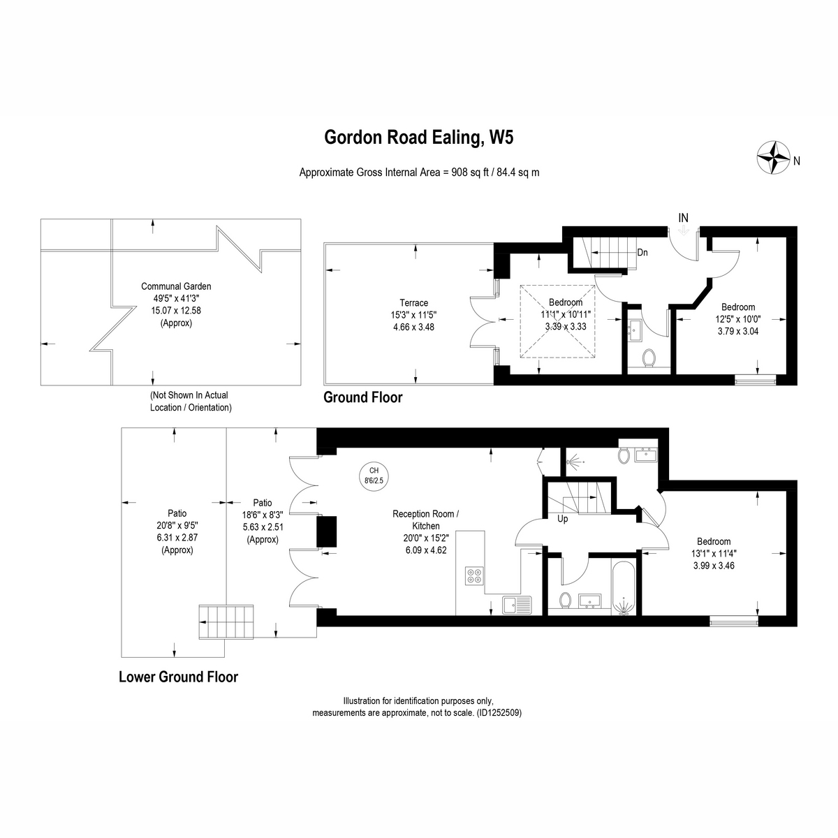 Flat 3, 63, Gordon Road, Ealing floorplan