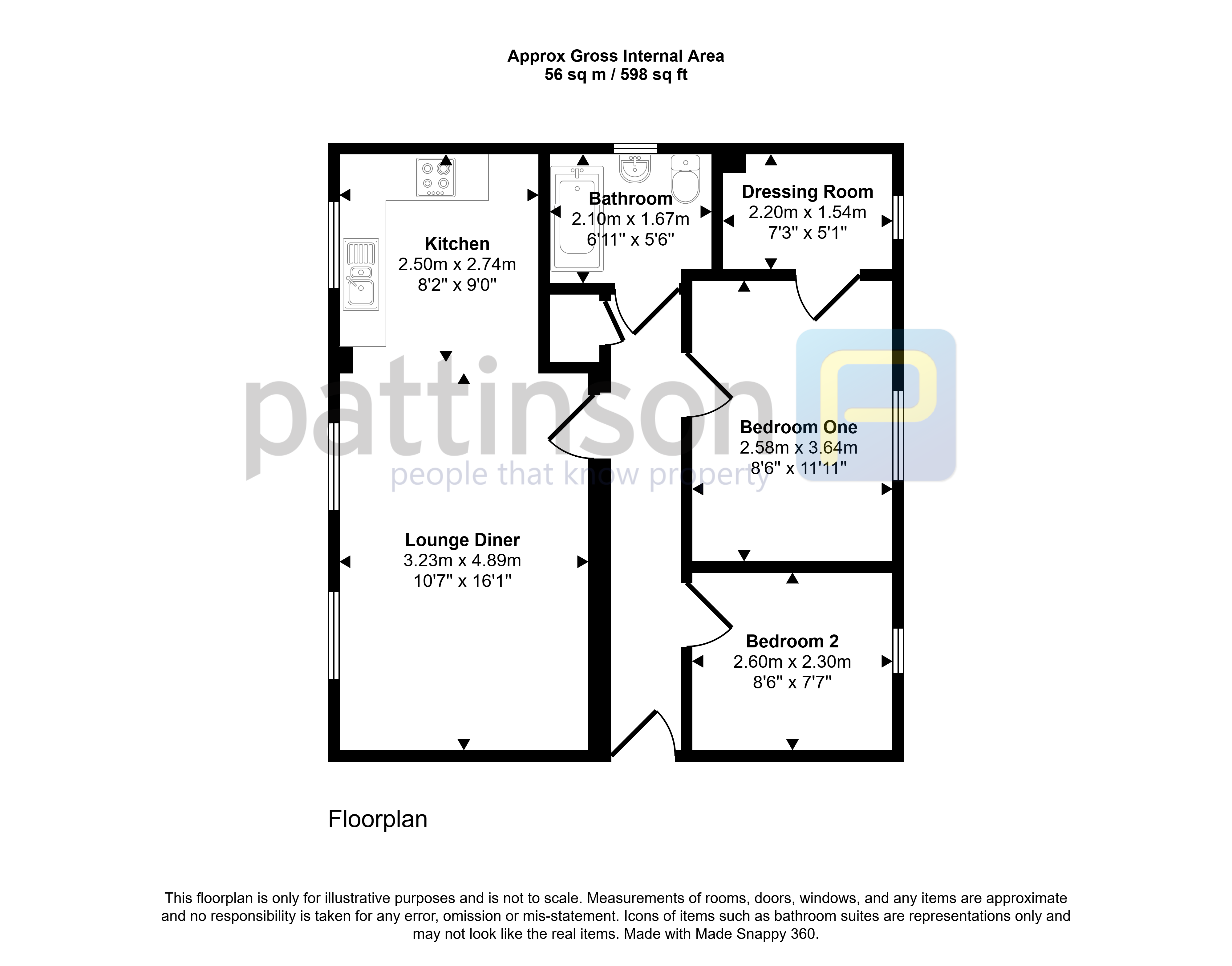 25, Acklington Court, Ashington floorplan