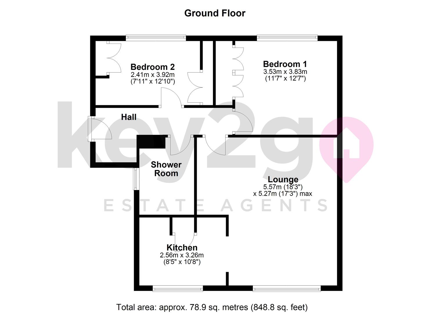 2, Walton Court, Sheffield floorplan