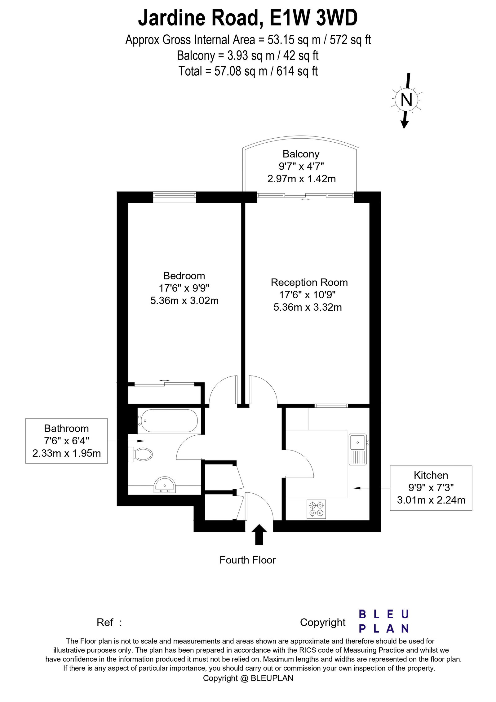 Jardine Road, London floorplan