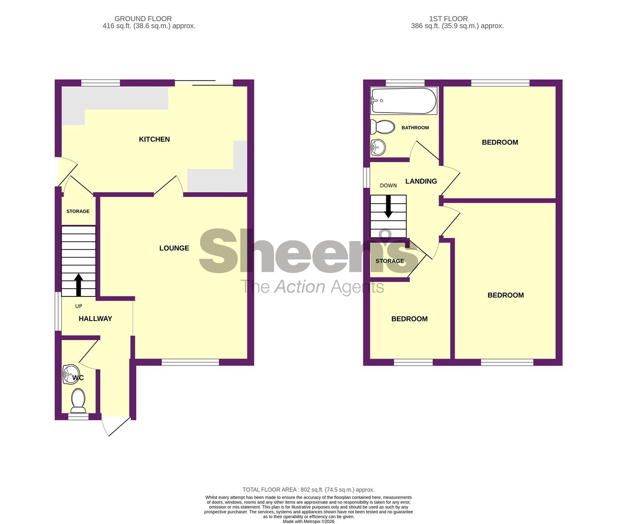 40, Wavring Avenue, Kirby Cross floorplan