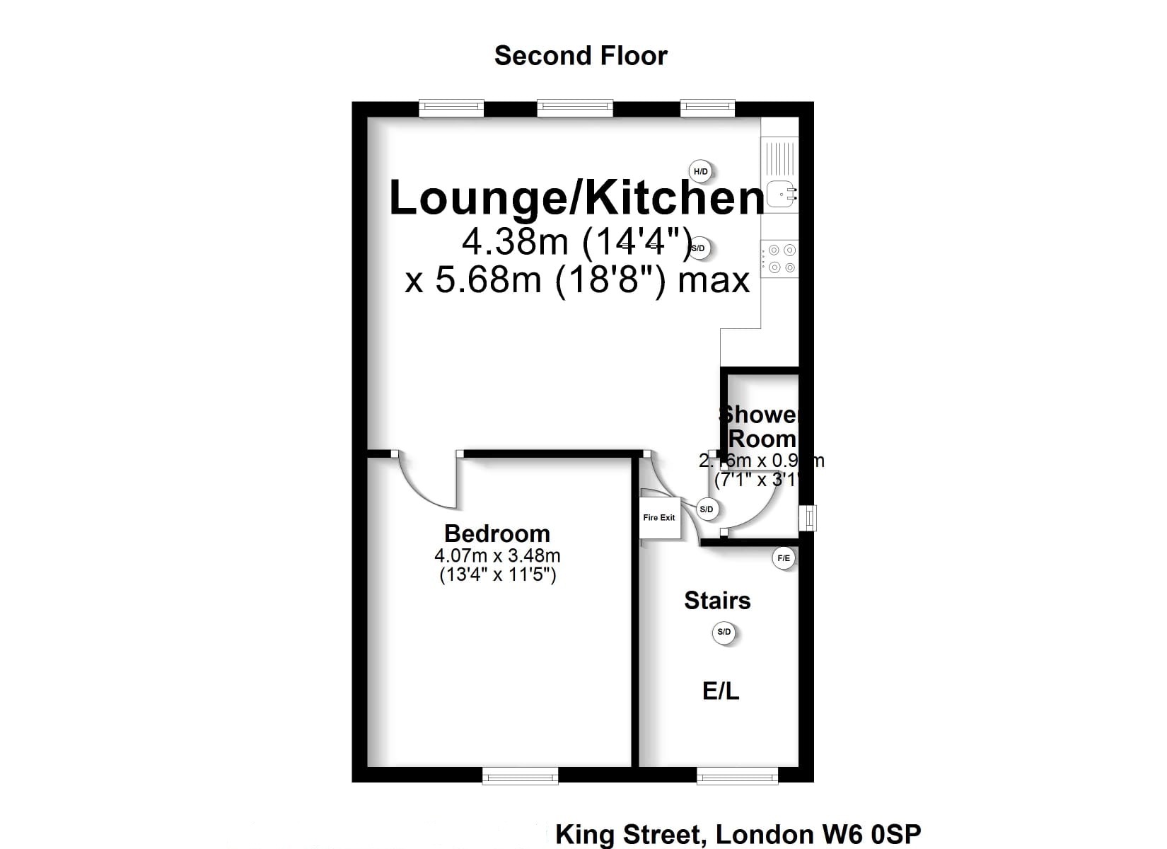 Copy Copy flat 4, 280, King Street, Chiswick floorplan