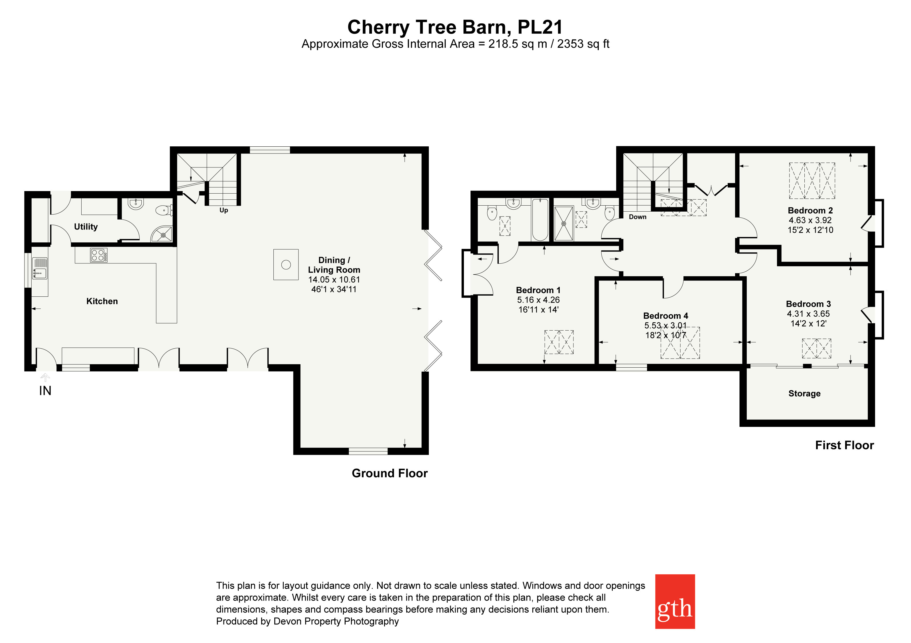 Cherry Tree Barn,, Swainstone Manor, Devon floorplan