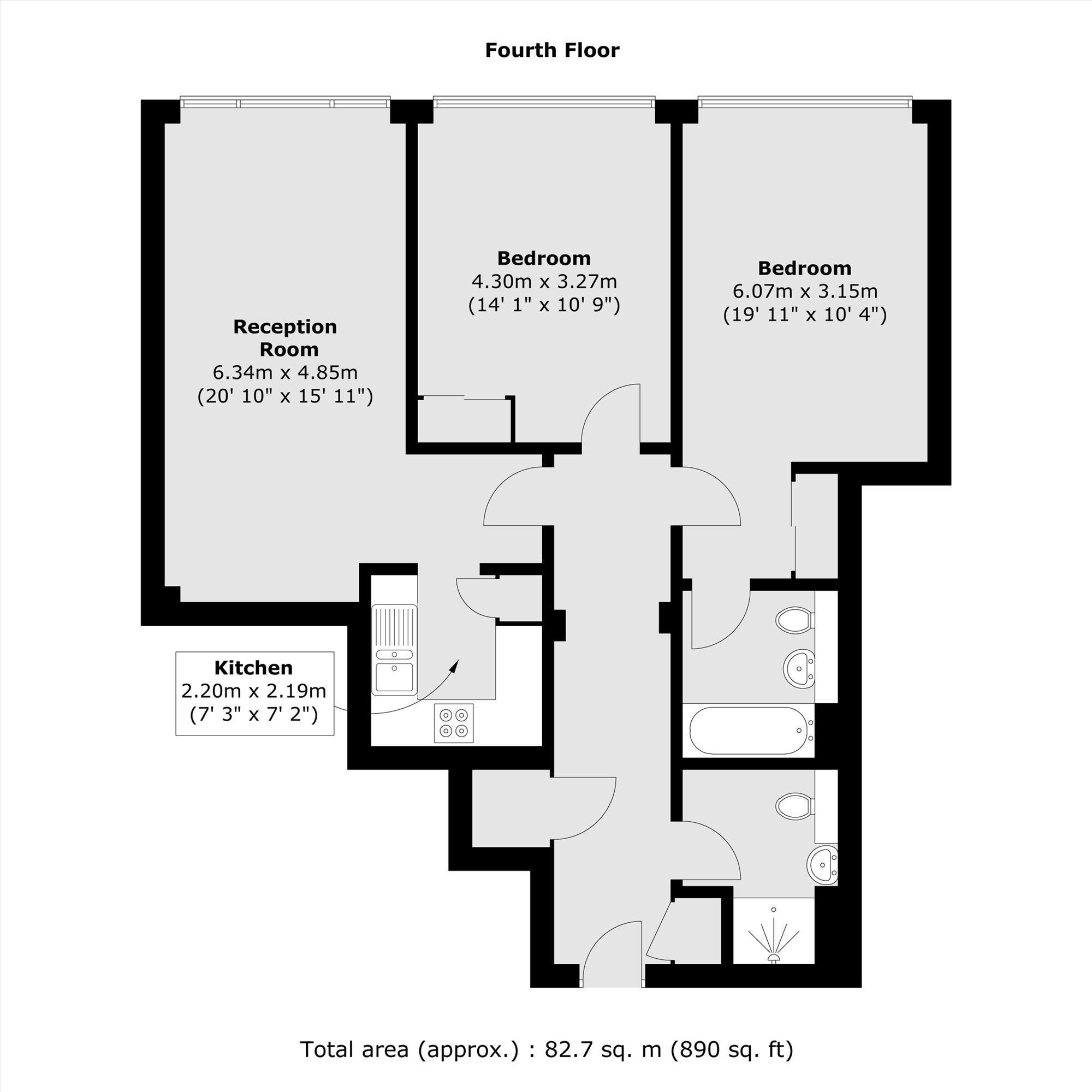 Apartment 2, Bridgegate House, 116-118, Borough High Street, London floorplan