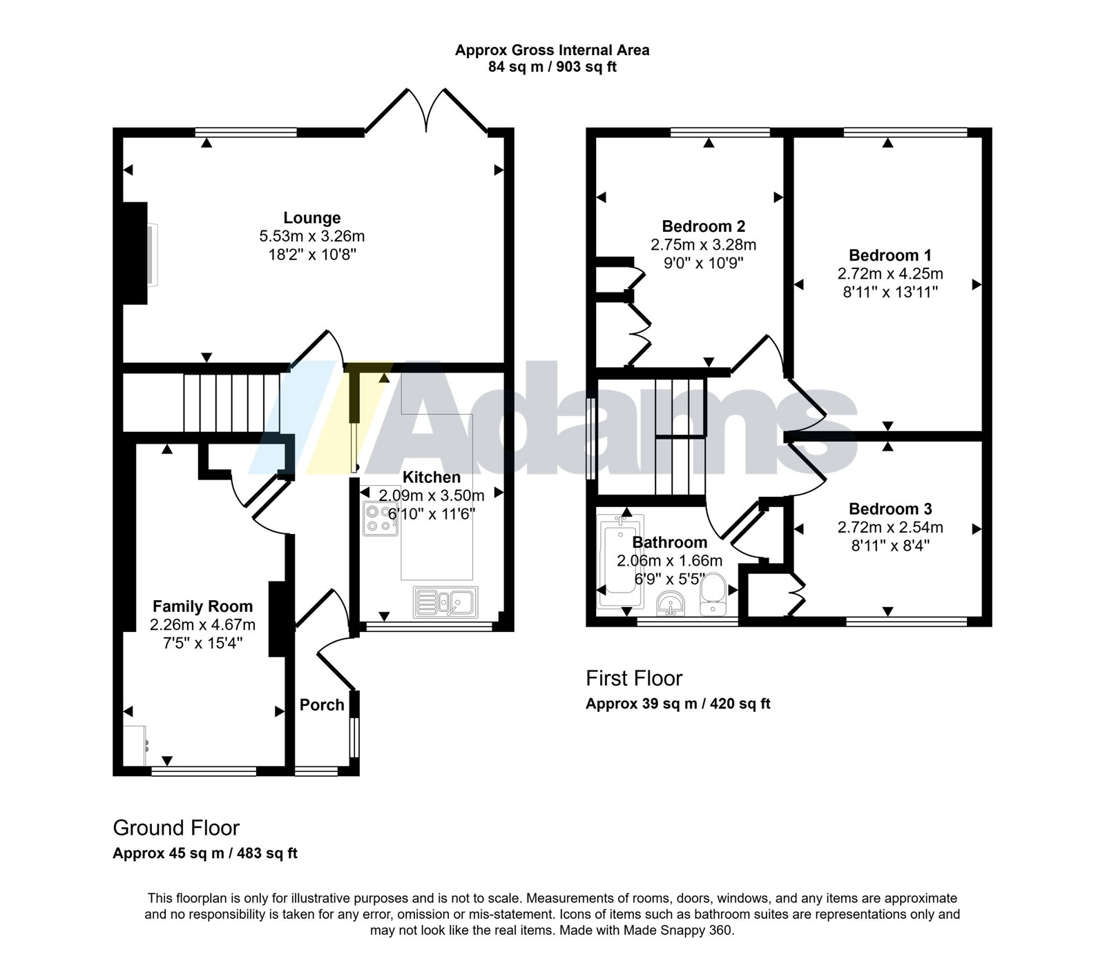 15, Trent Close, Widnes floorplan