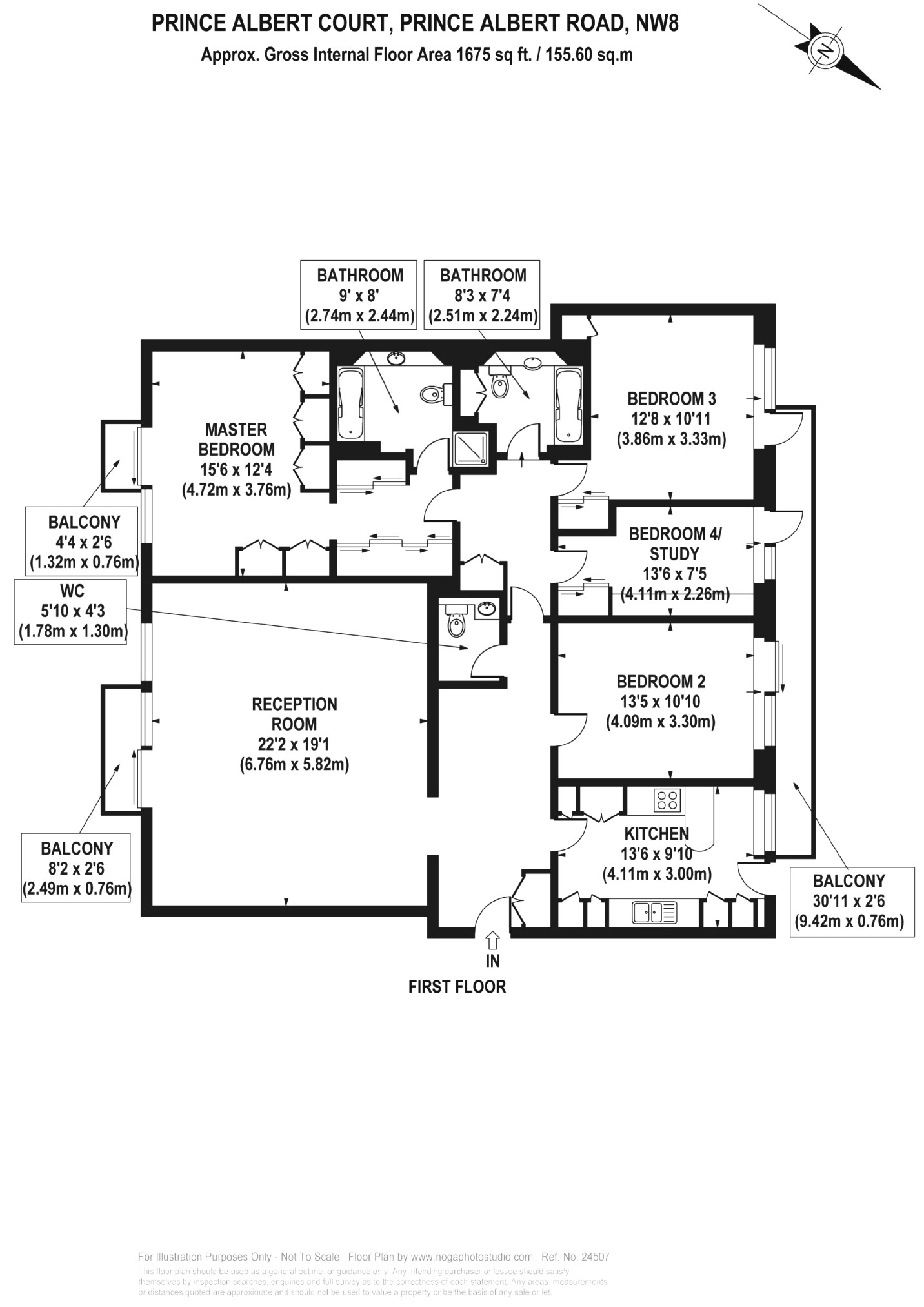 4 Bedrooms Flat for sale in Prince Albert Court, London NW8