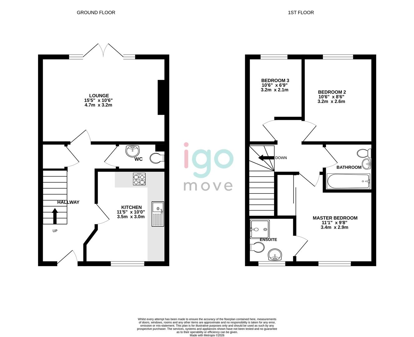 15, Handley Close, Hartlepool floorplan