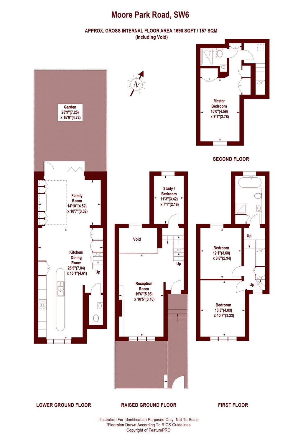 Moore Park Road, Fulham, London SW6, 4 bedroom terraced house for sale