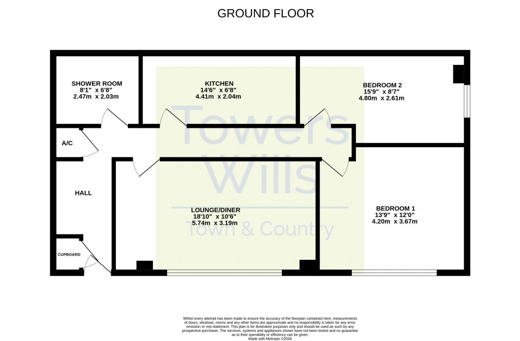 Flat 1, Yeo Valley, Yeovil floorplan