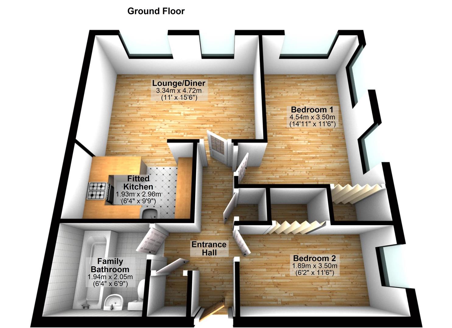 12 Barons Court, Earls Meade, Luton floorplan