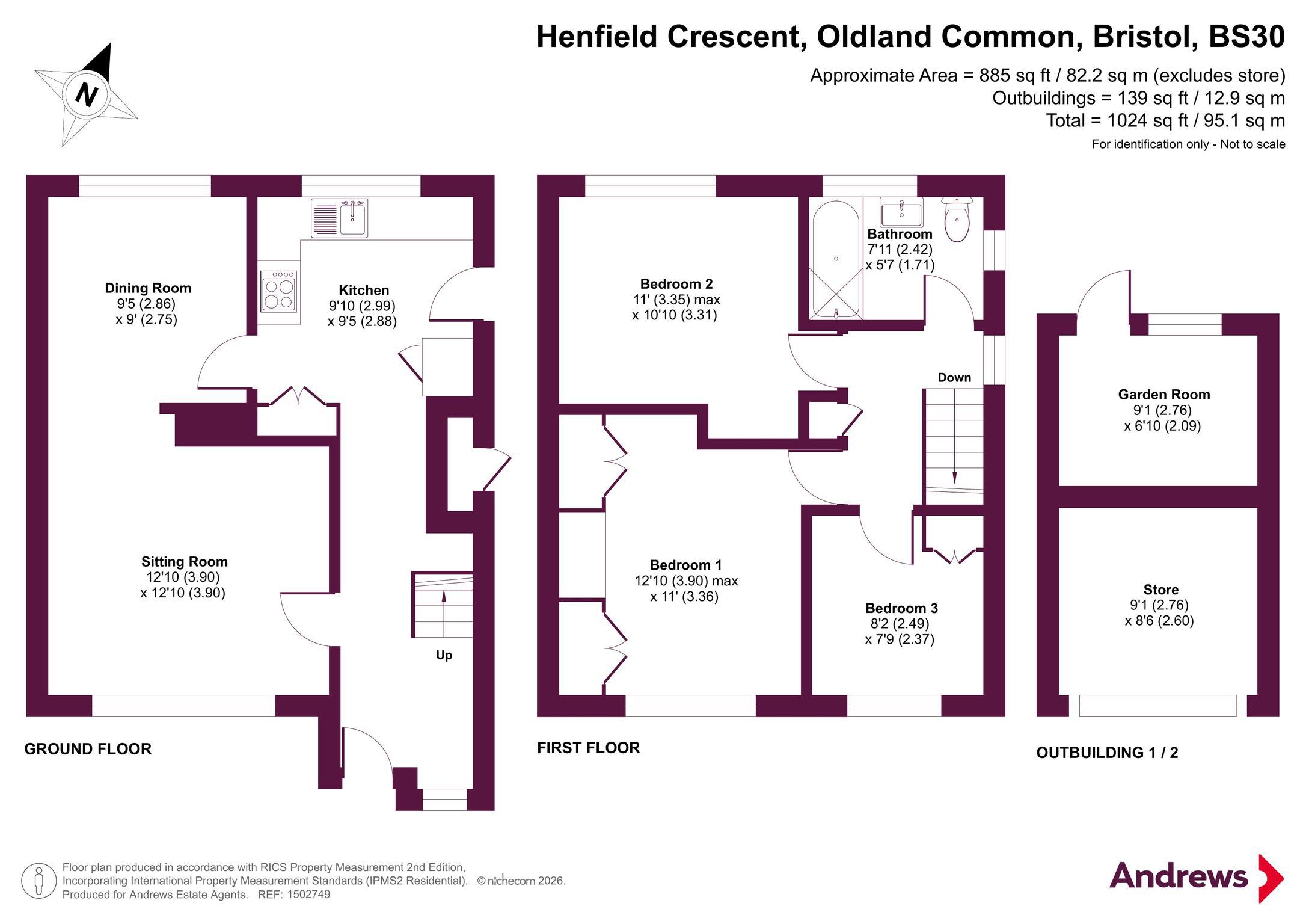 2, Henfield Crescent, Bristol floorplan