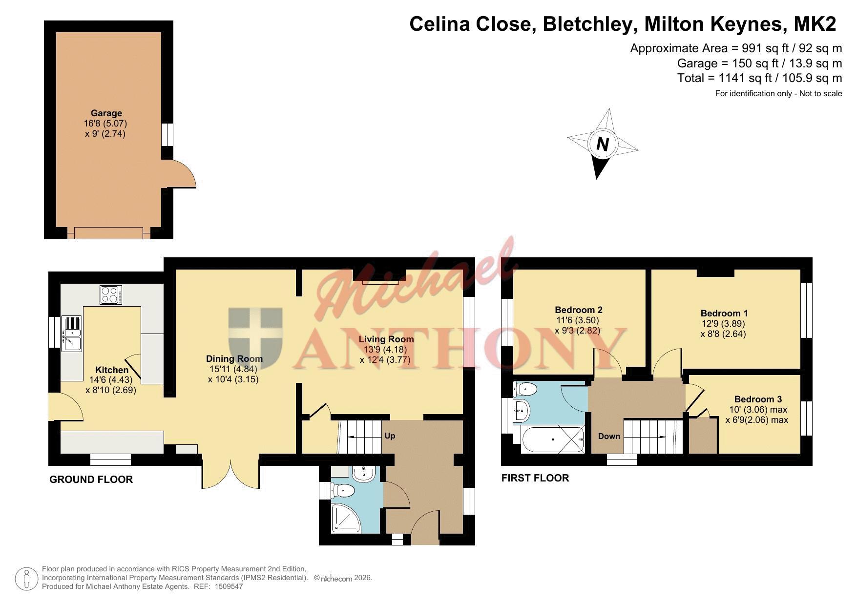 1, Celina Close, Milton Keynes floorplan