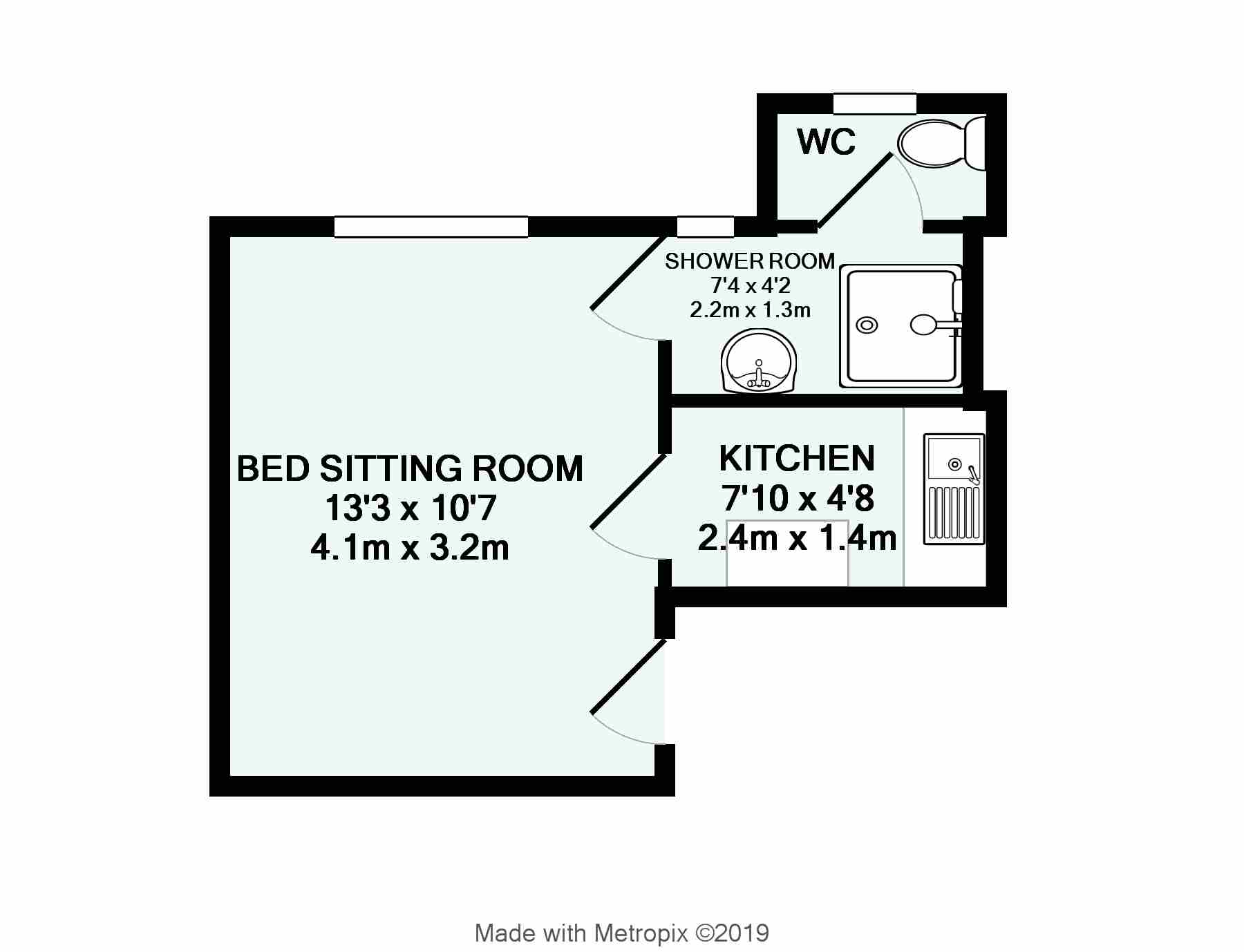 Flat 2, 25, New Street, Devon floorplan