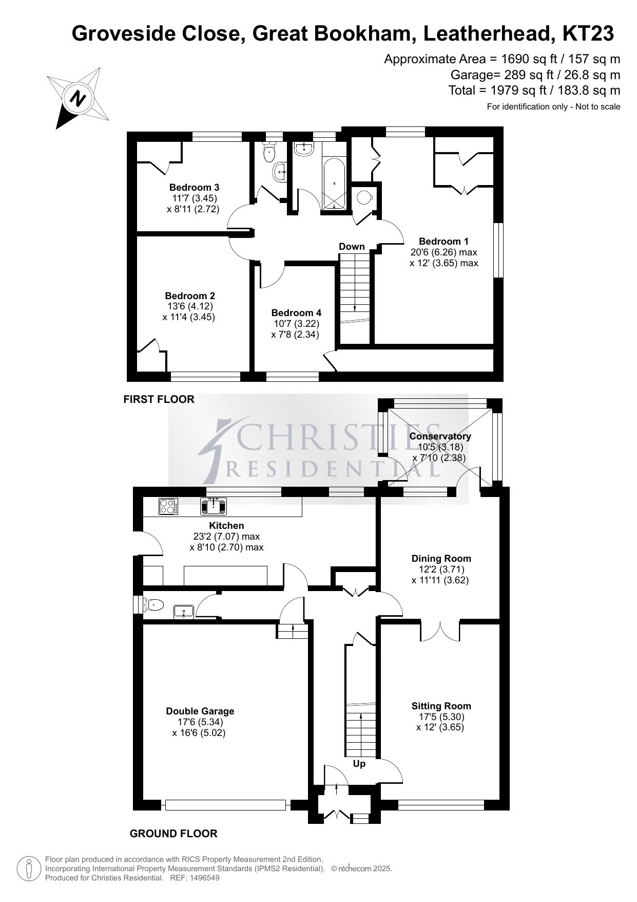 3 Groveside Close, Great Bookham floorplan