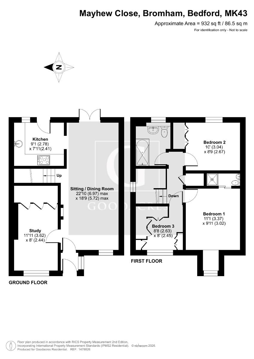 1 Mayhew Close, Bedford floorplan