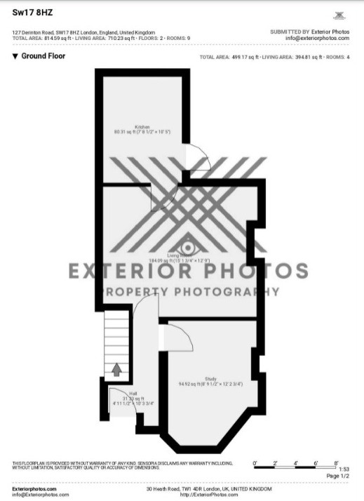 127, Derinton Road, London floorplan