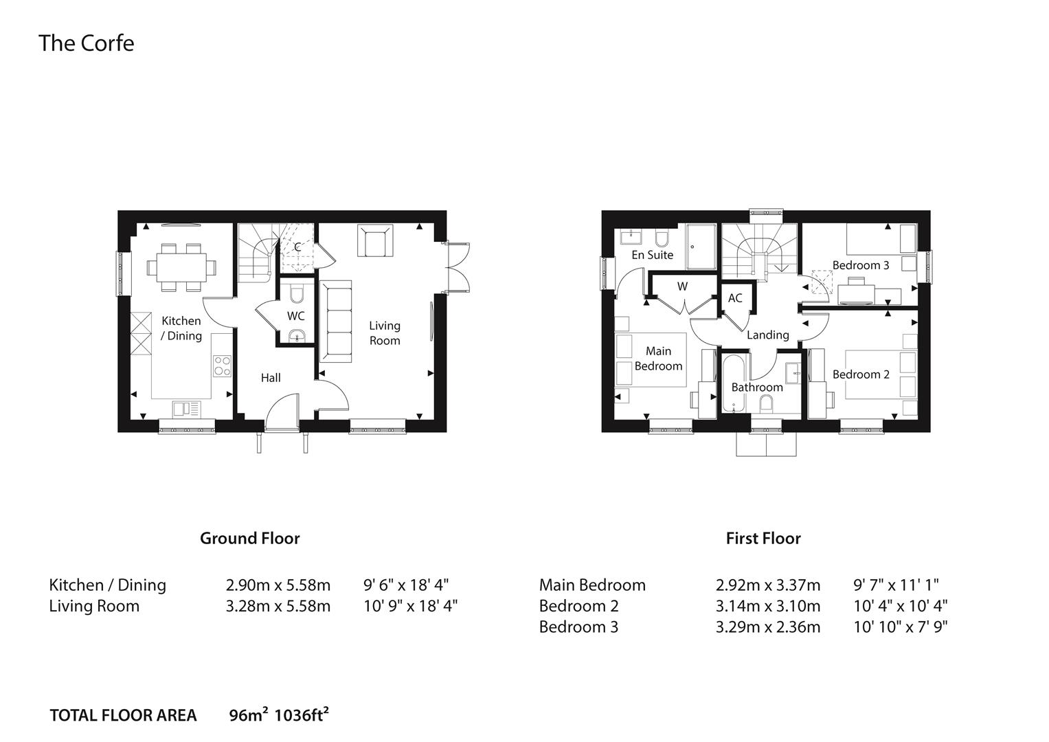 Plot 86, The Corfe, Frenches Green, Poole floorplan