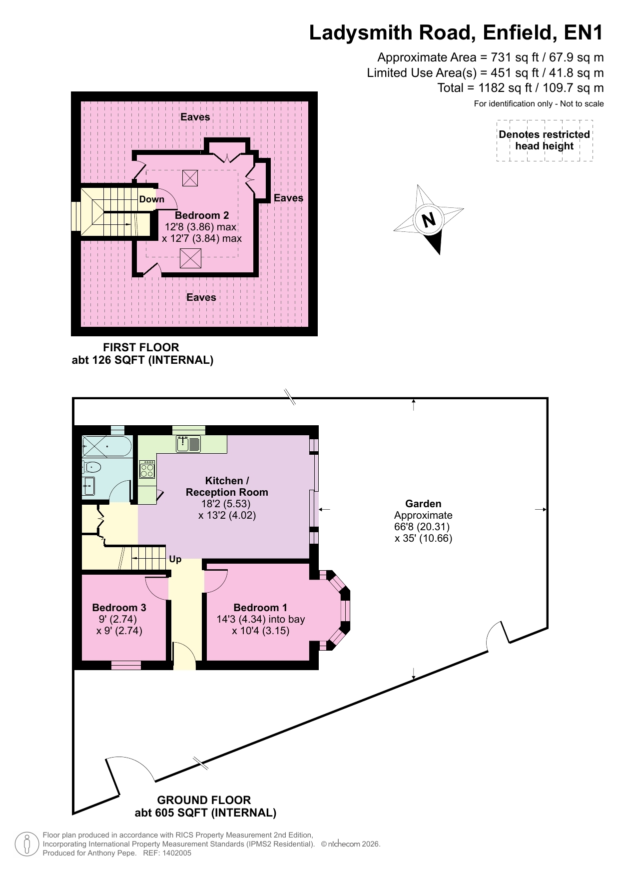 251B, Ladysmith Road, Enfield floorplan