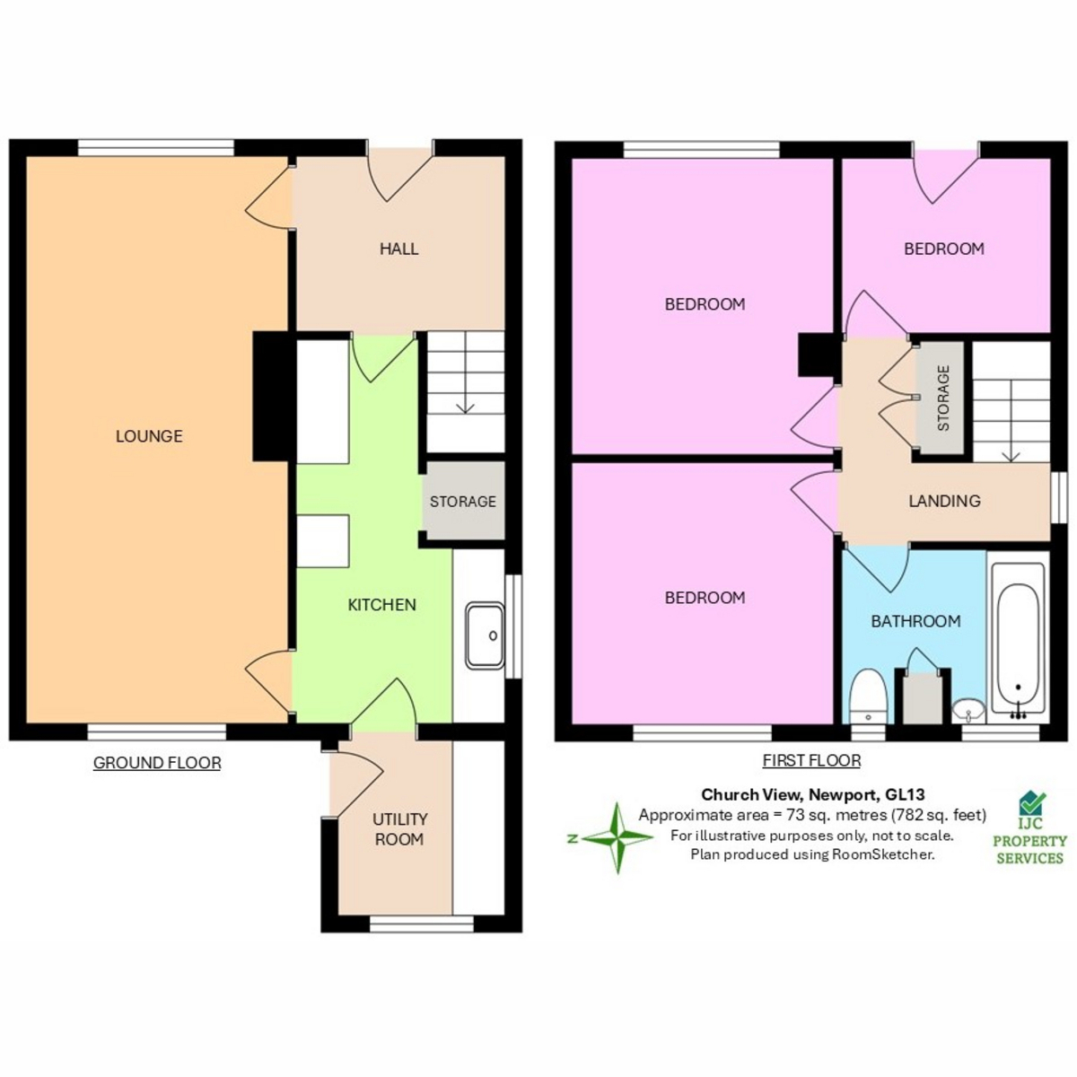 13, Church View, Berkeley floorplan