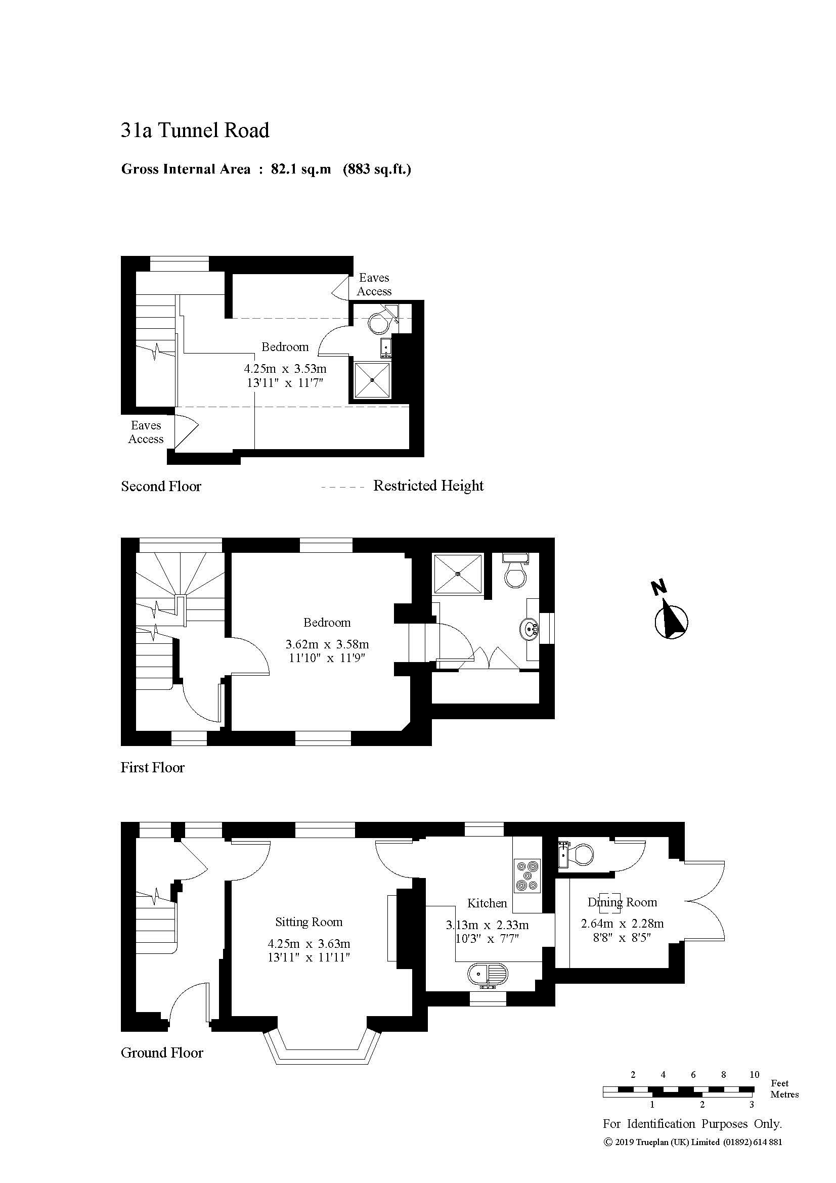 2 Bedrooms Semi-detached house for sale in Tunnel Road, Tunbridge Wells TN1