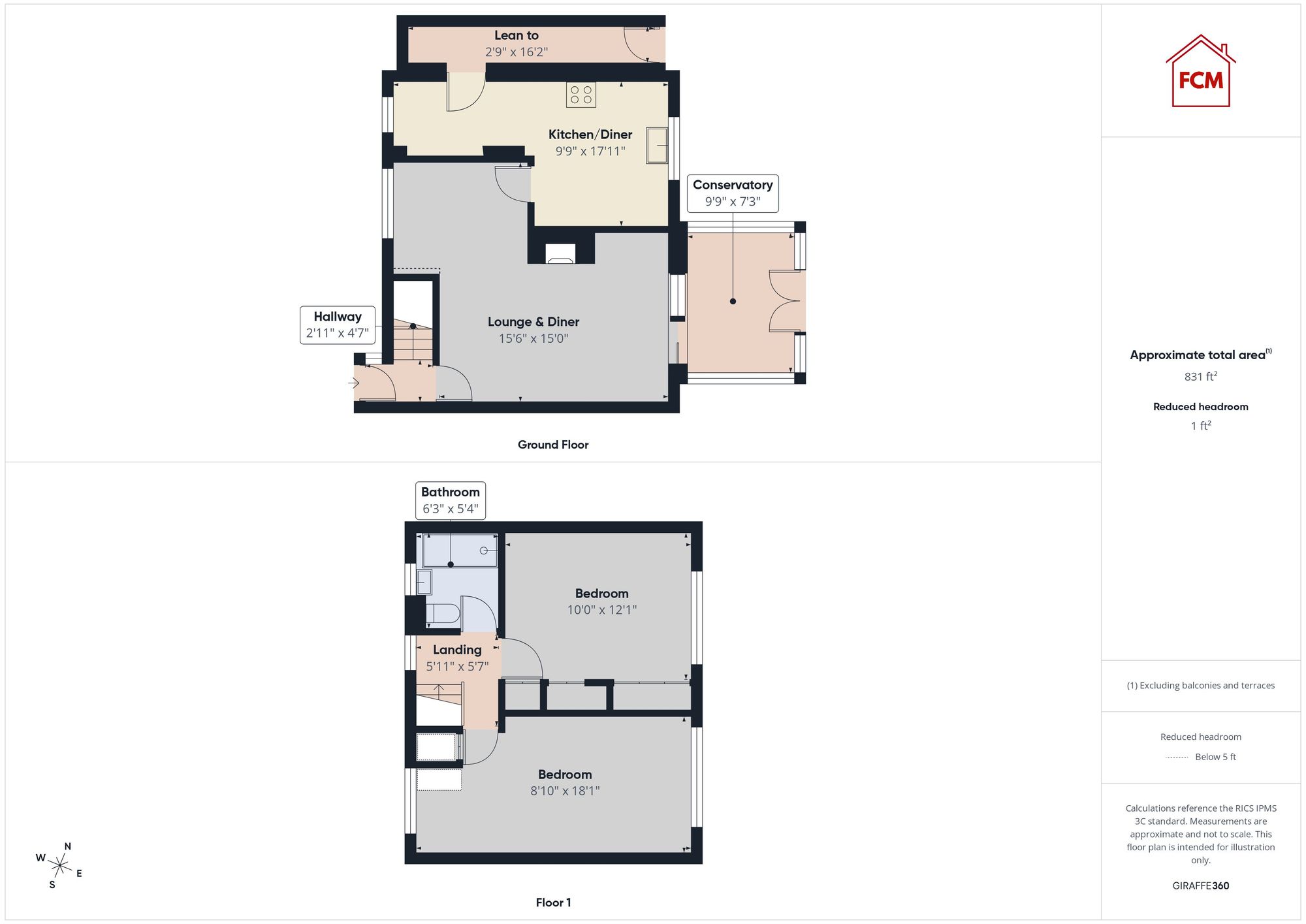 3 Lorton Close, Whitehaven floorplan