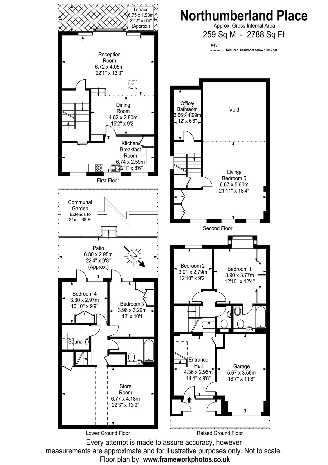 1, Northumberland Place, Richmond floorplan