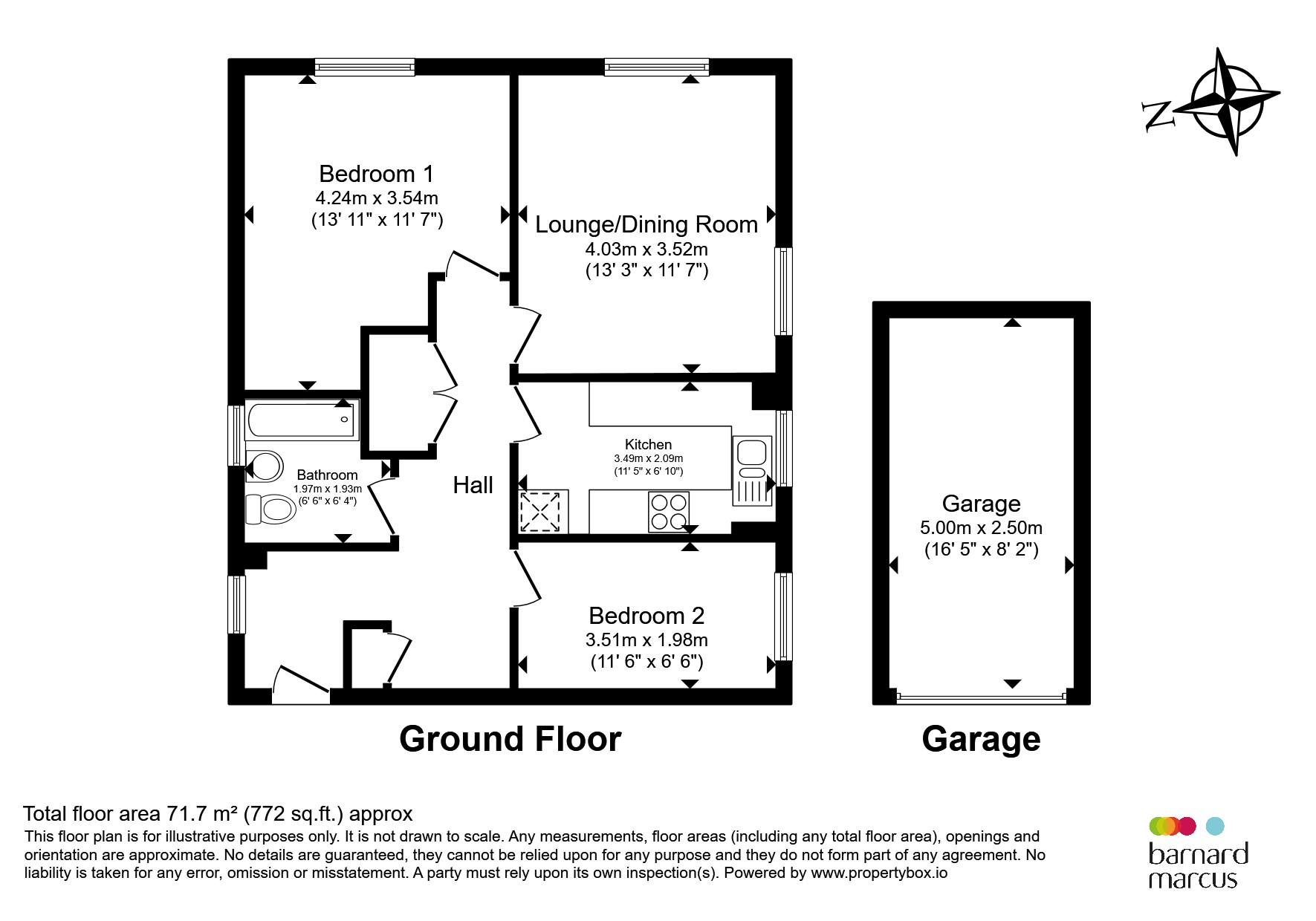 Flat 2, 13, Woodlands Road, Redhill floorplan
