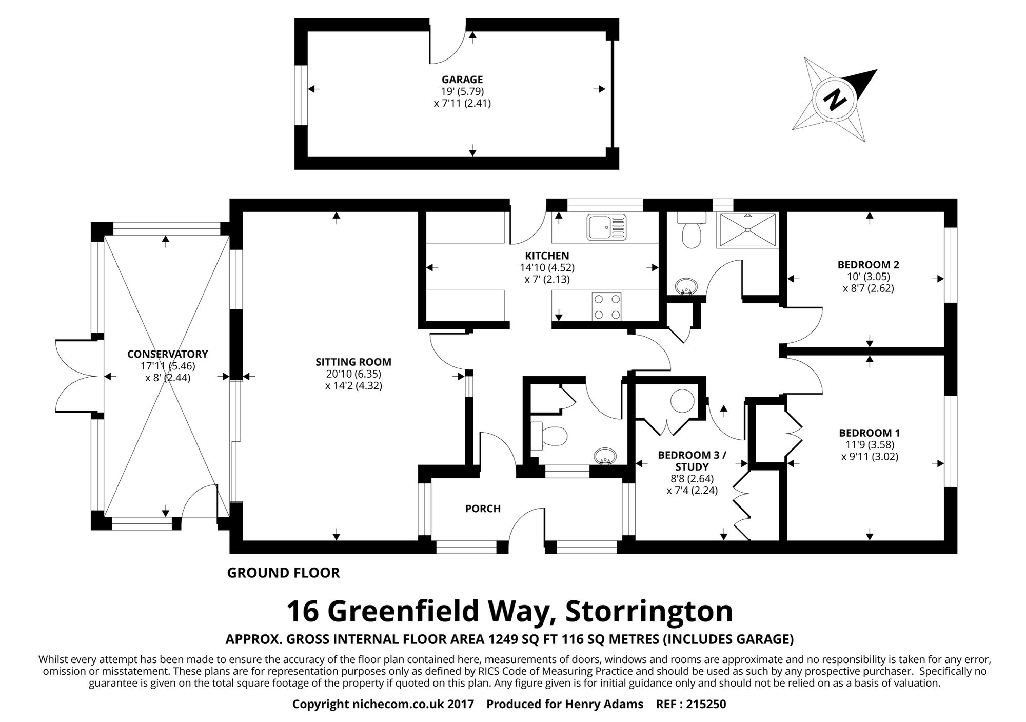16 Greenfield Way, Pulborough floorplan