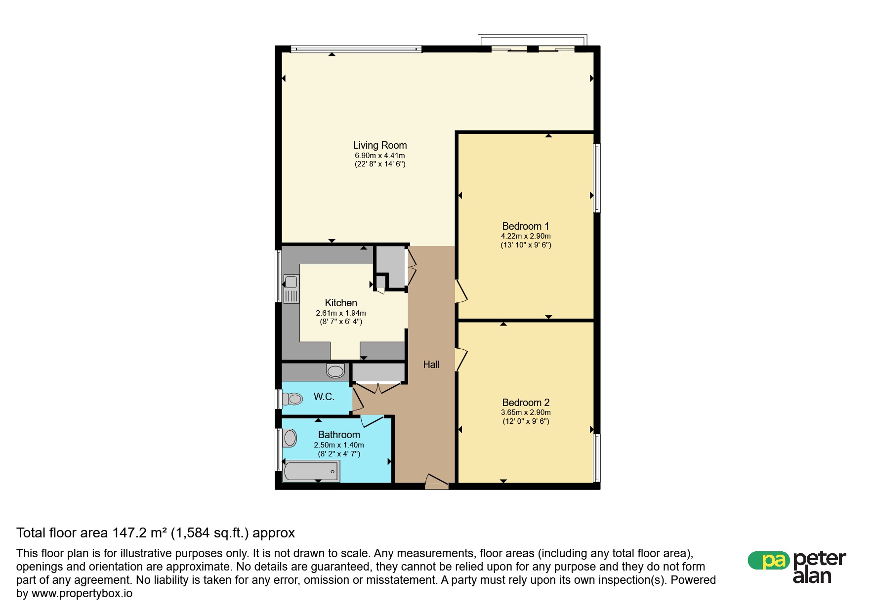 Flat 6, Glan Hafren, Maesycoed, Barry floorplan