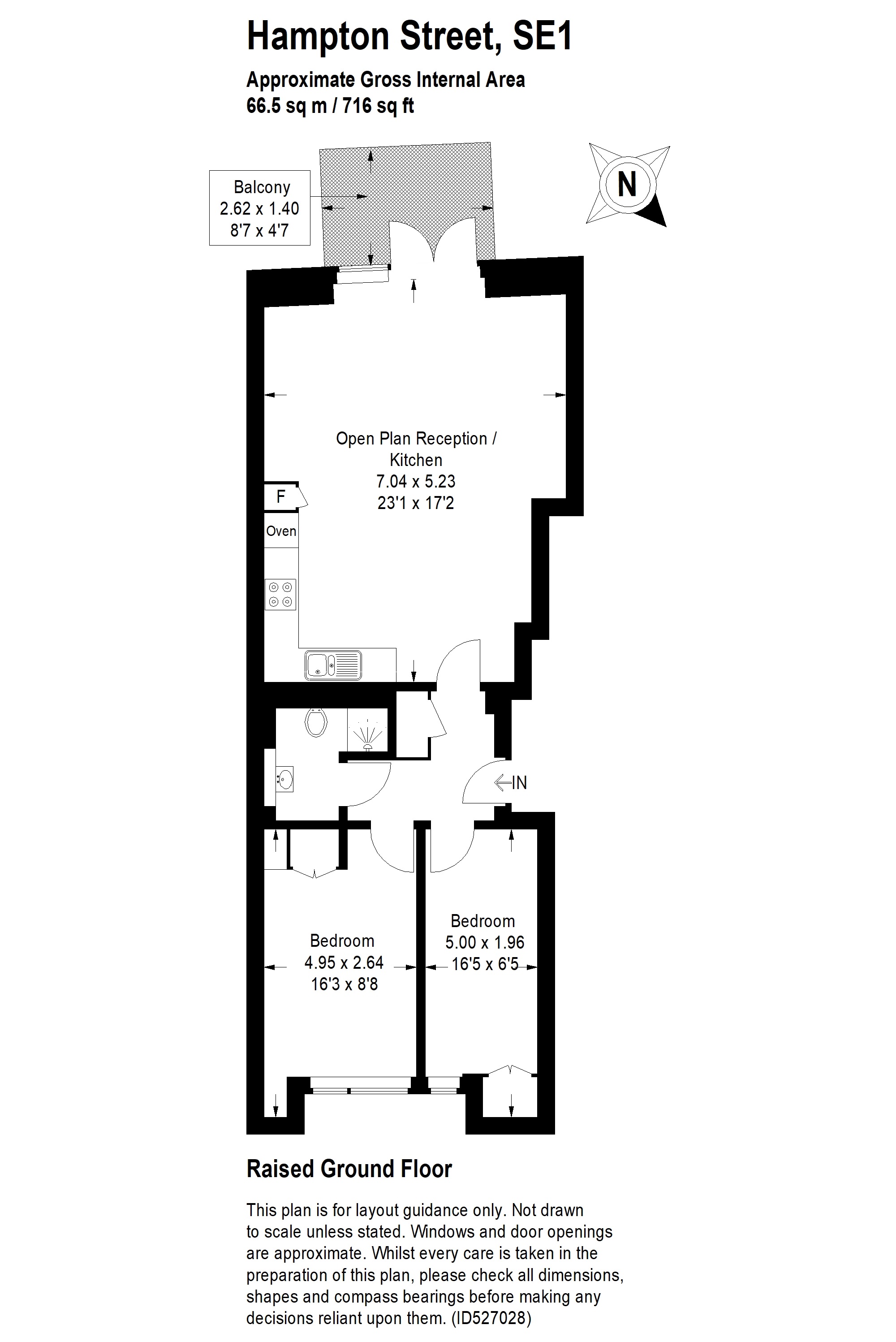 2 Bedrooms Flat for sale in Hampton Street, London SE1