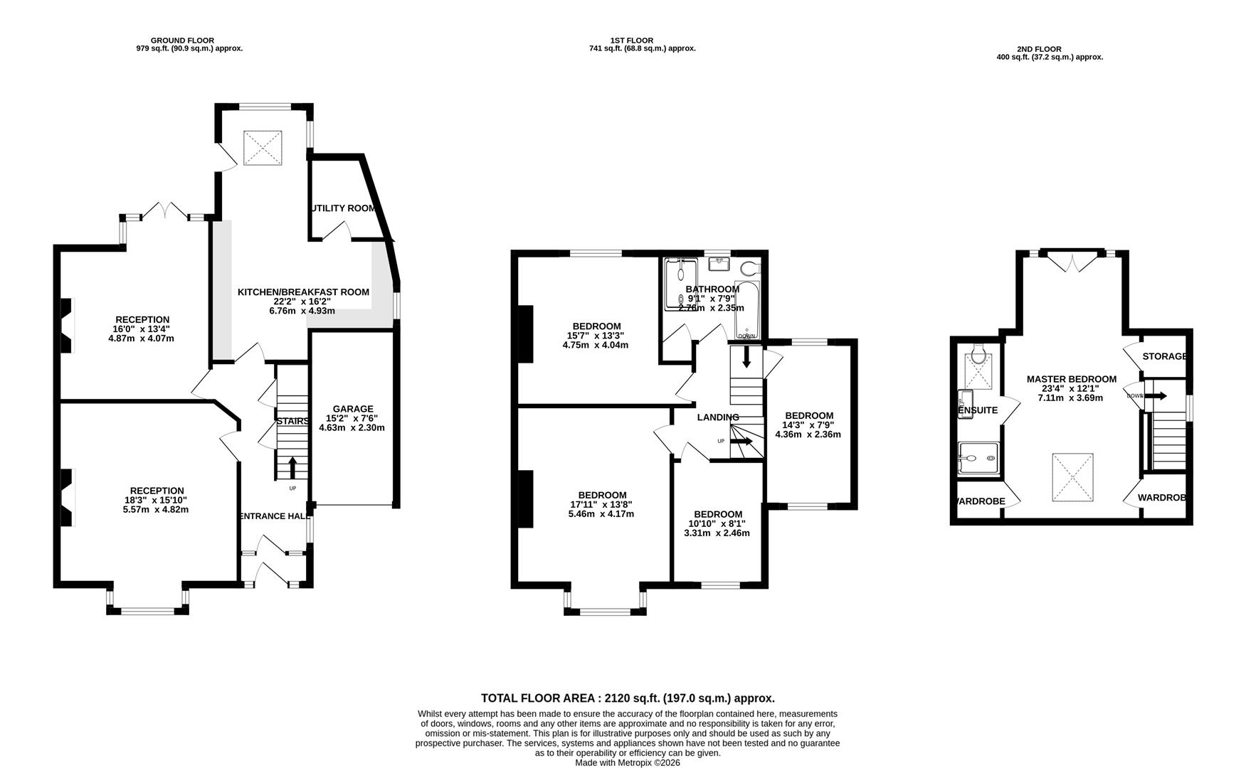 47, Harcourt Road, Bristol floorplan