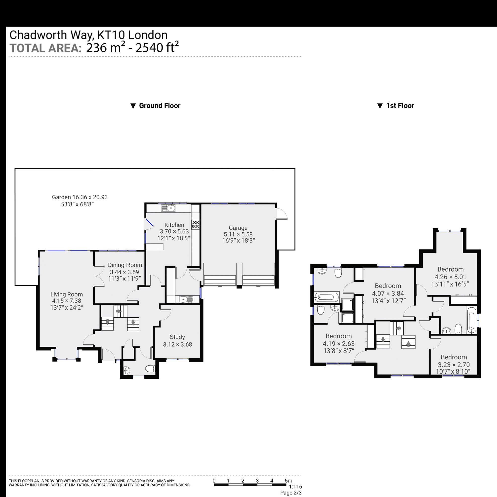 1 Chadworth Way, Surrey floorplan