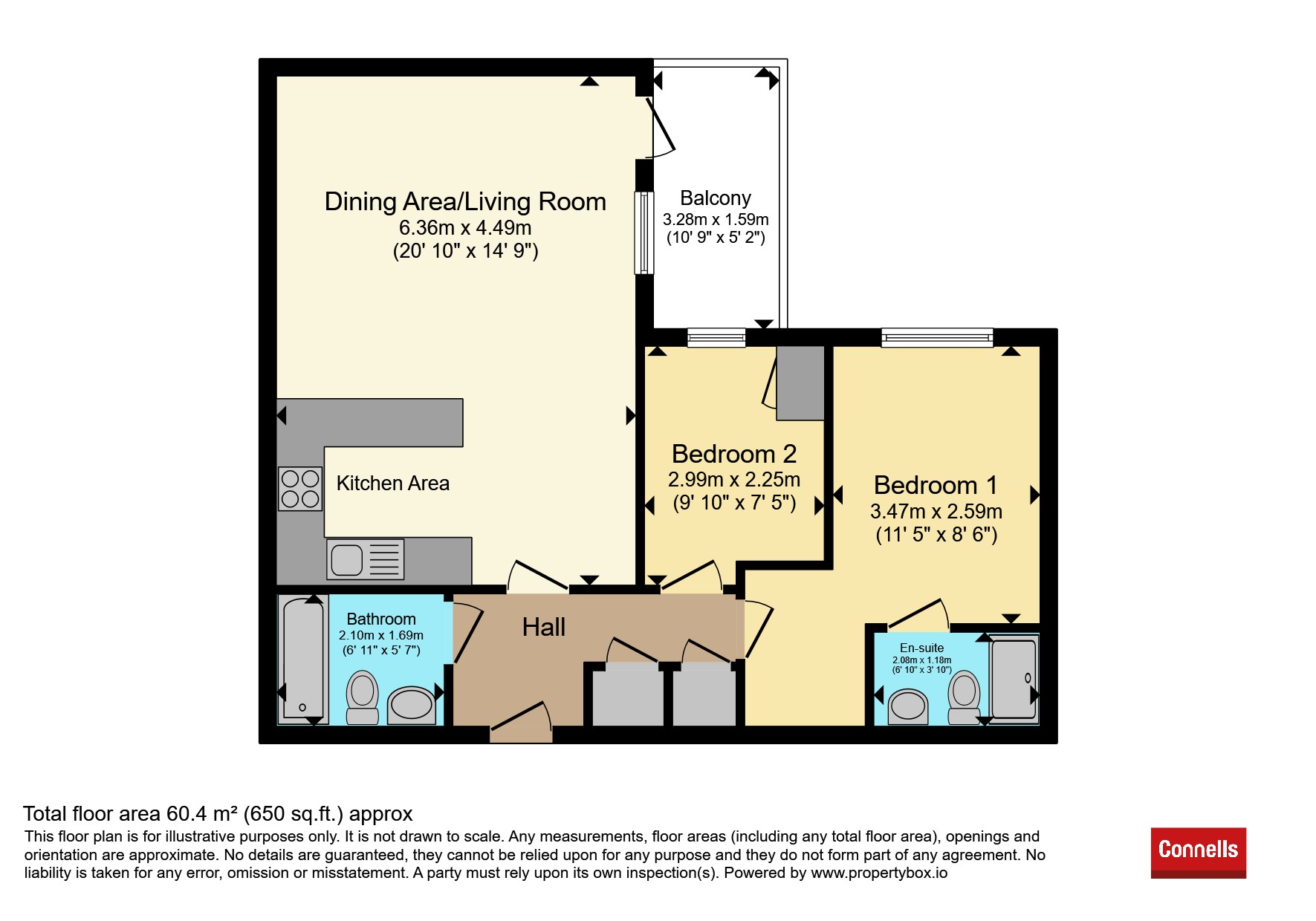 Flat 2, 10, Sovereign Walk, Horley floorplan