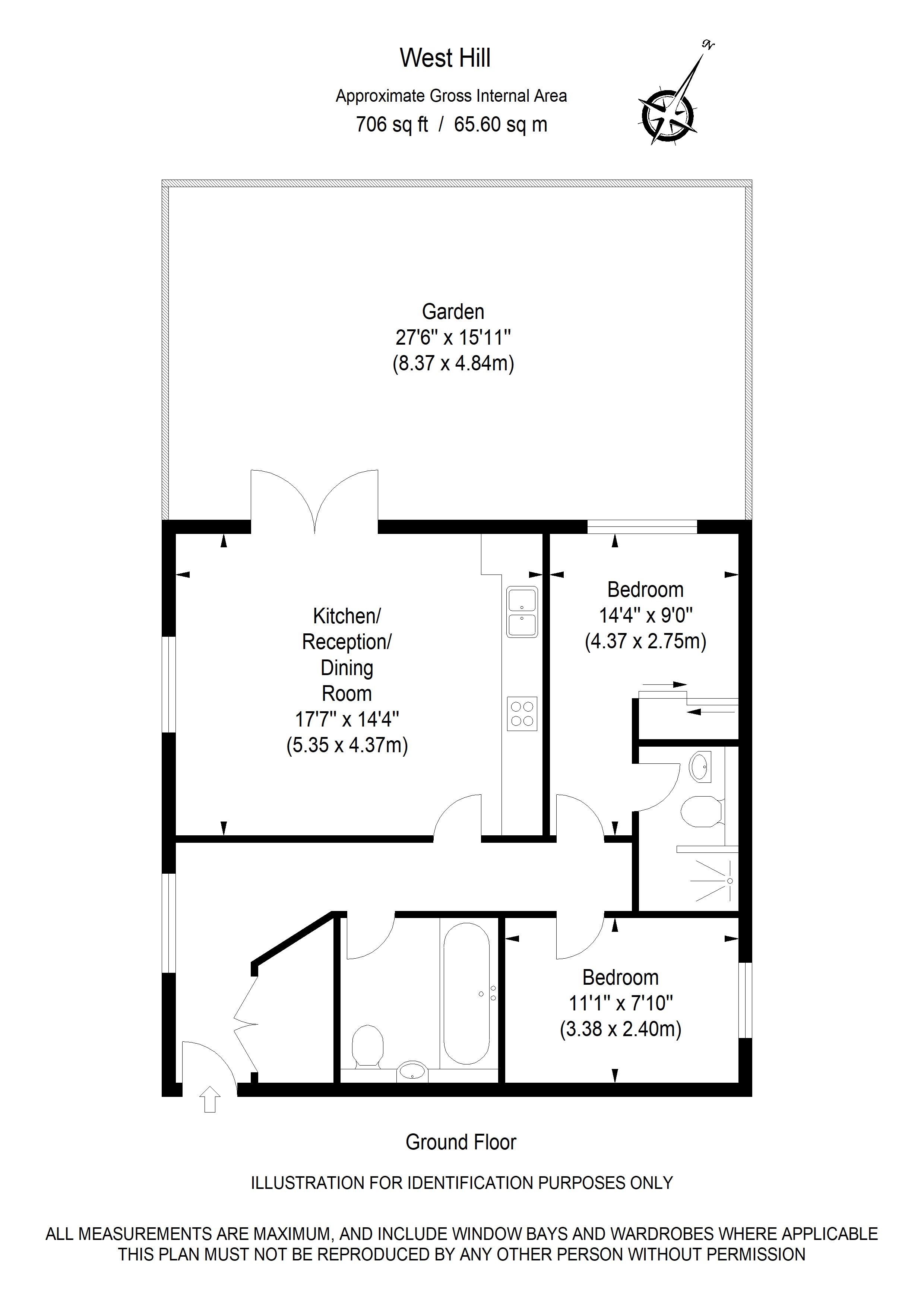 Flat 4, 1 West Hill, South Croydon floorplan
