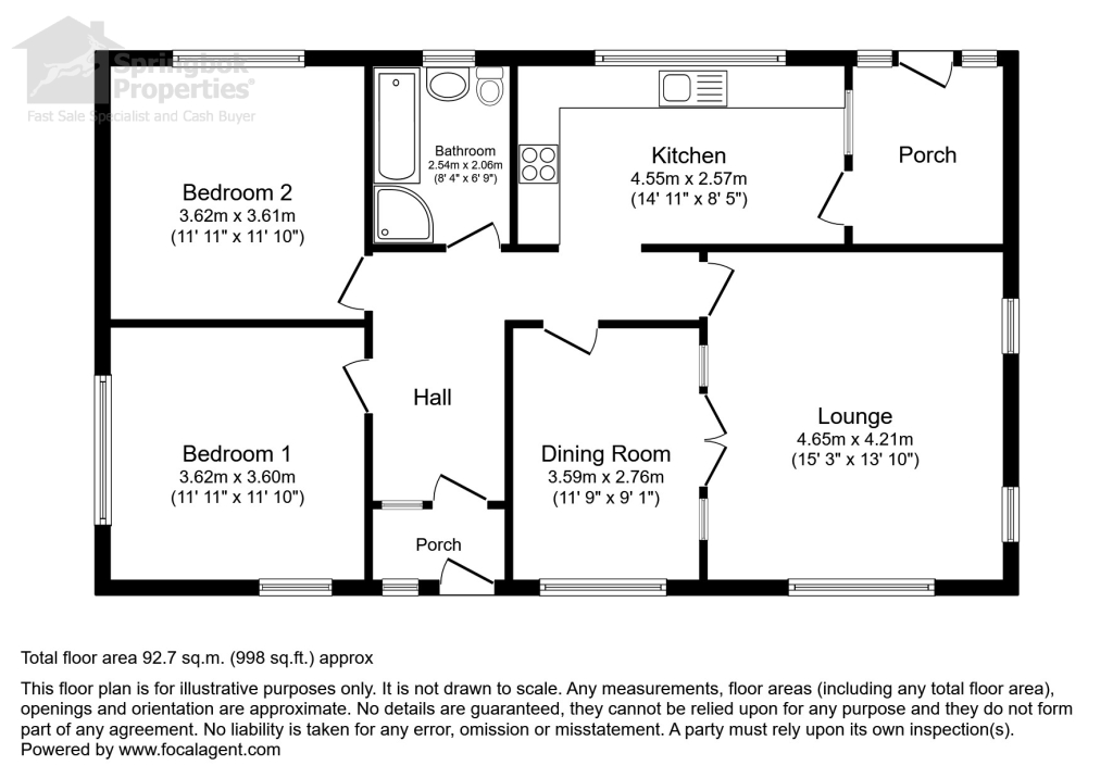 Jubilee Lane, Blackpool, Lancashire FY4, 2 bedroom detached bungalow