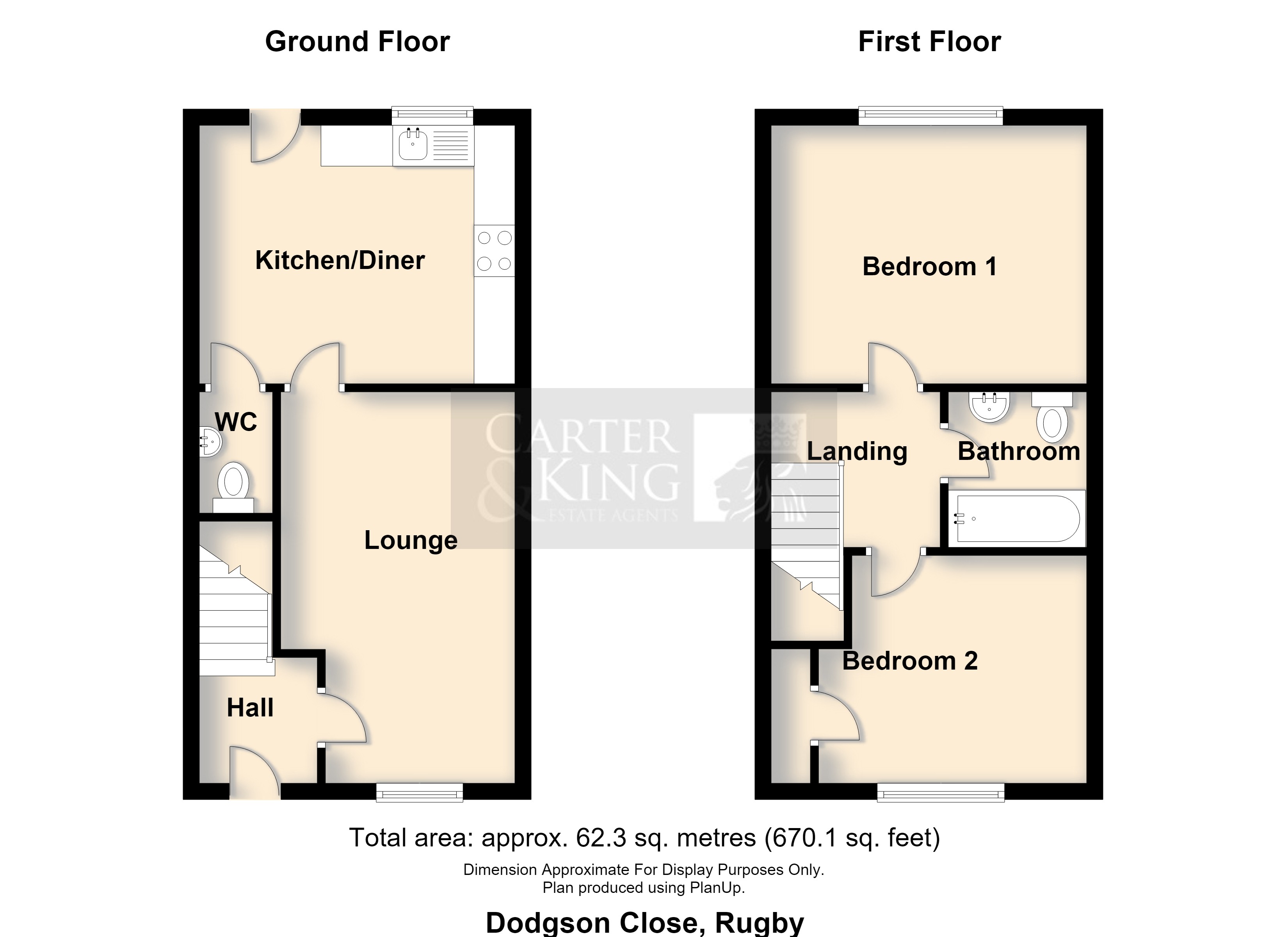 7, Dodgson Close, Rugby floorplan