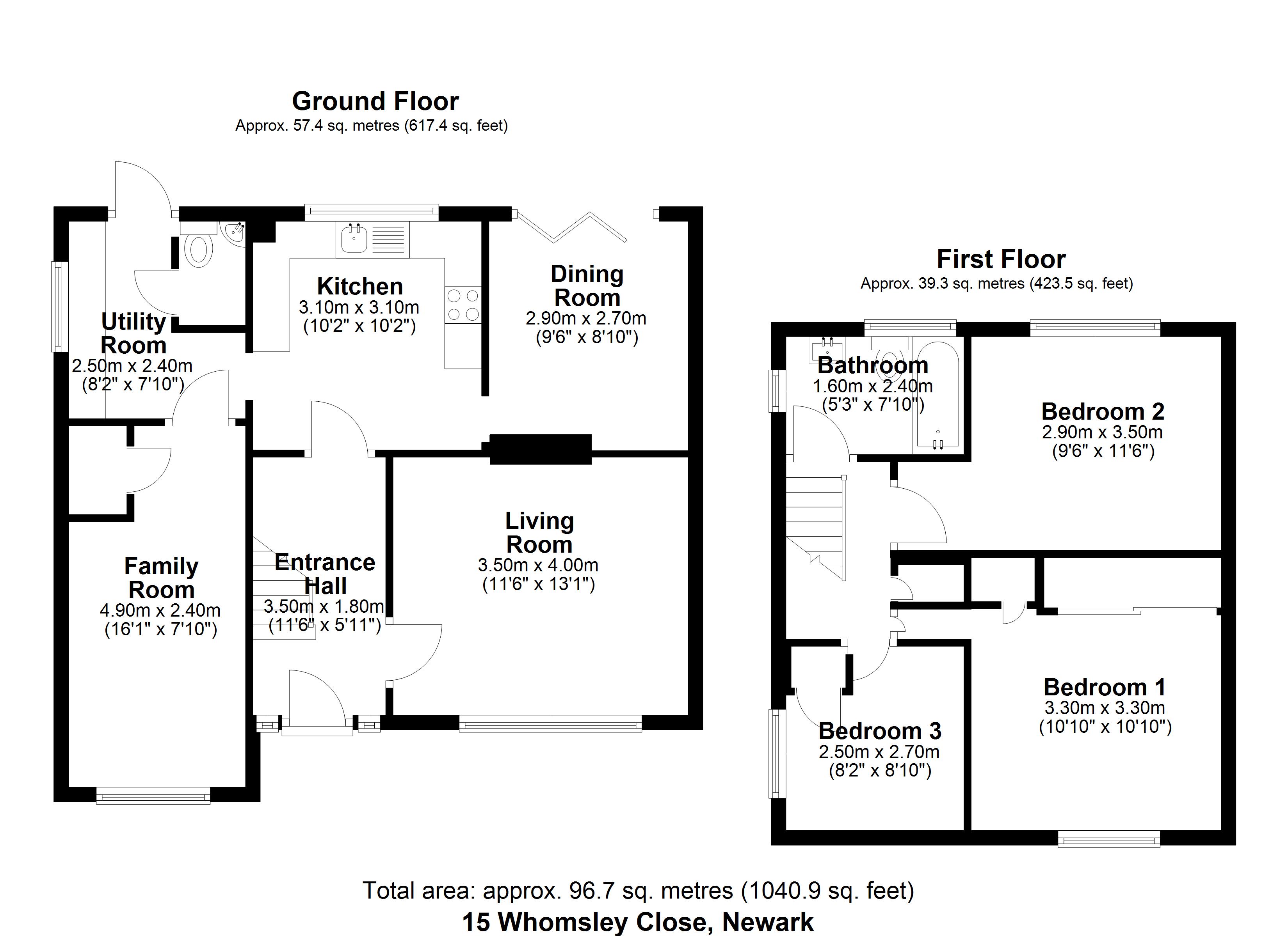 15, Whomsley Close, Newark On Trent floorplan