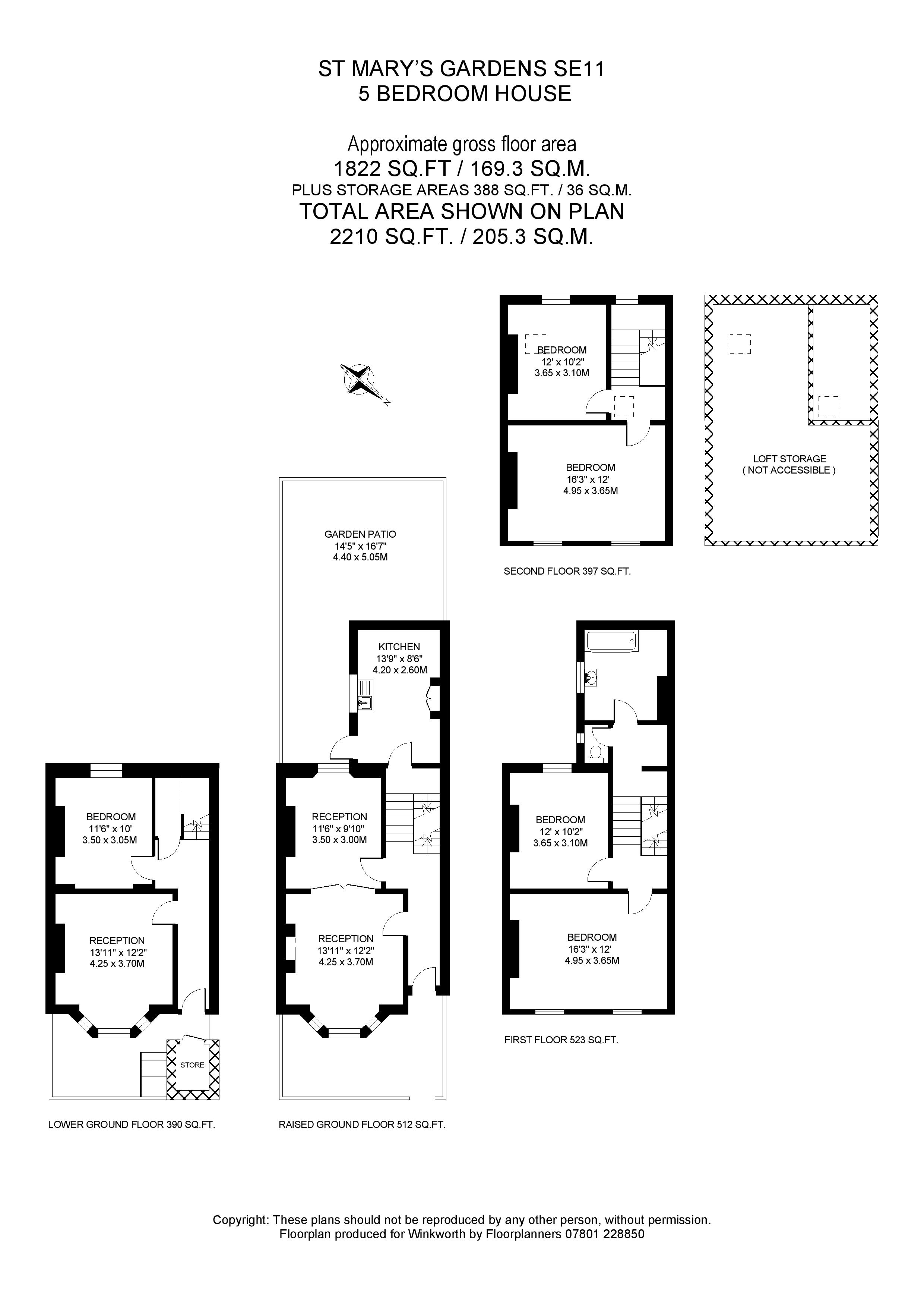 34, St. Marys Gardens, London floorplan