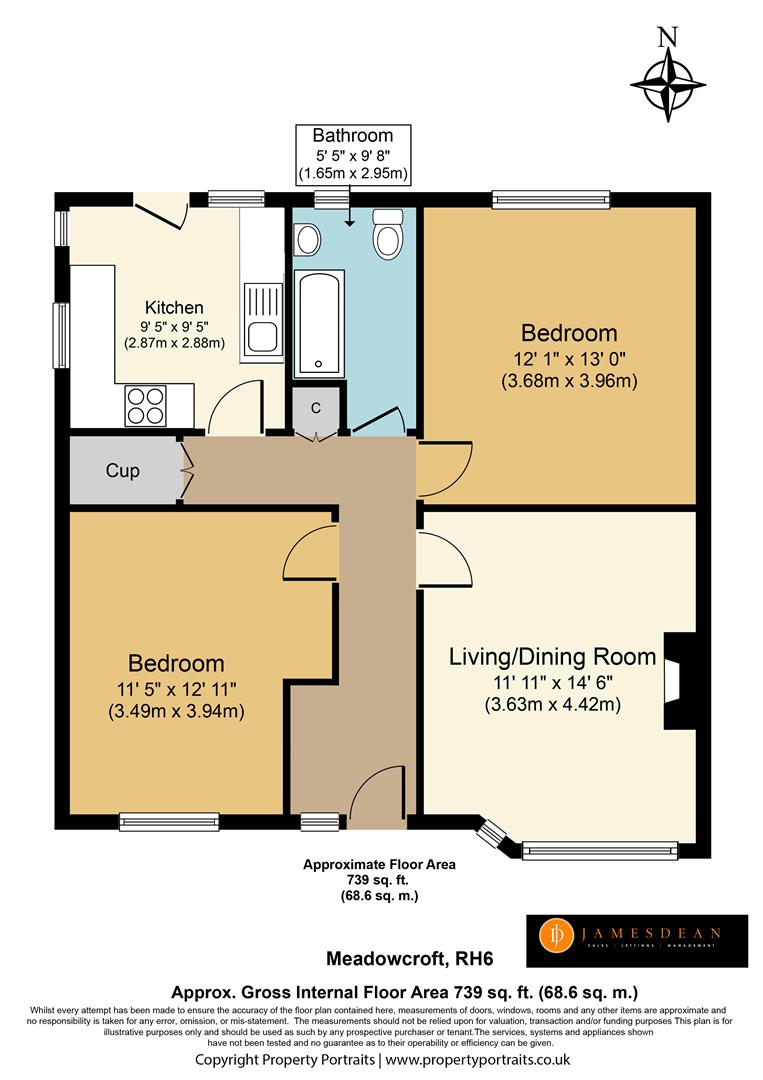 20, Meadowcroft Close, Horley floorplan