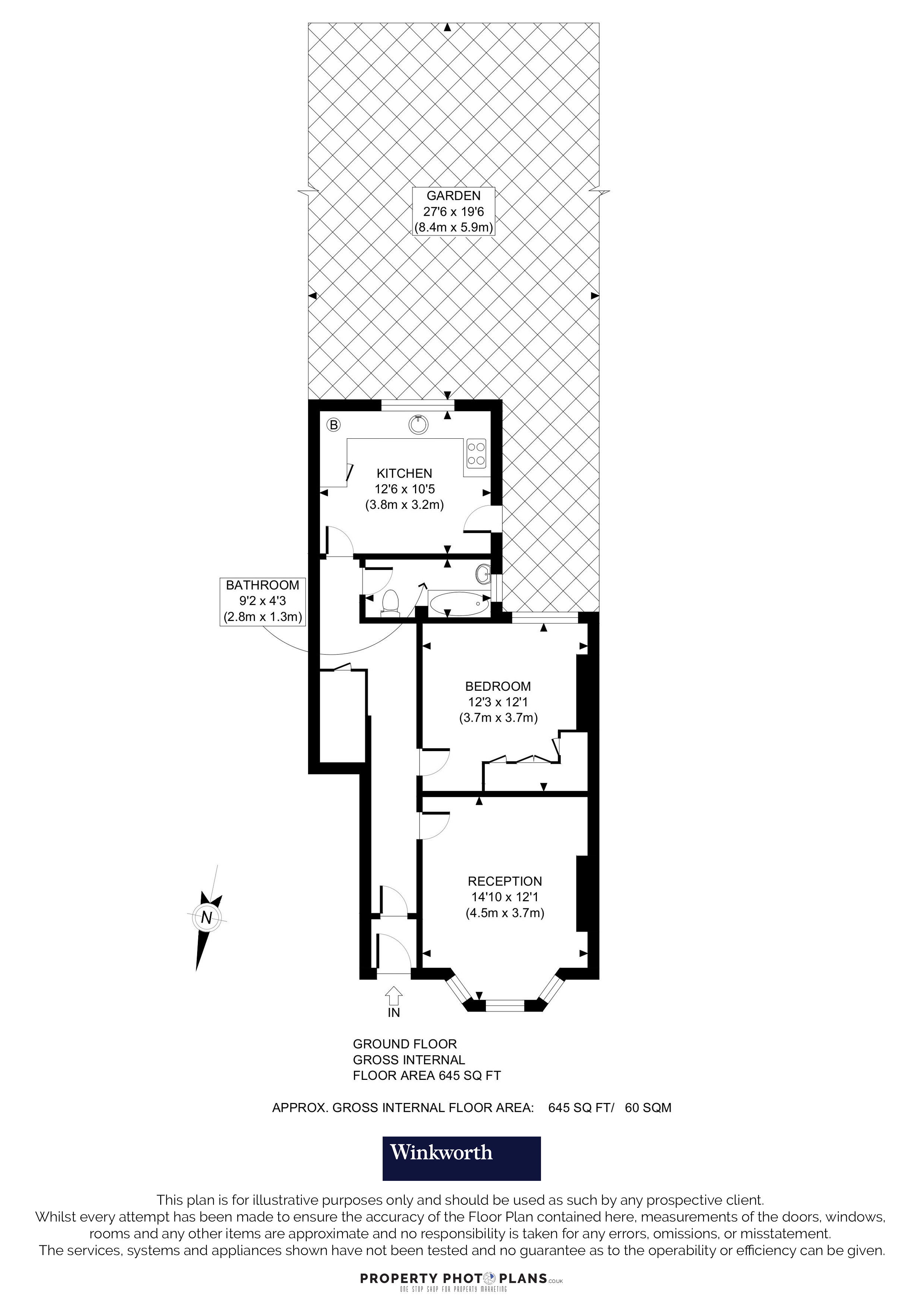 Ground Floor Flat, 12, Sterne Street, London floorplan