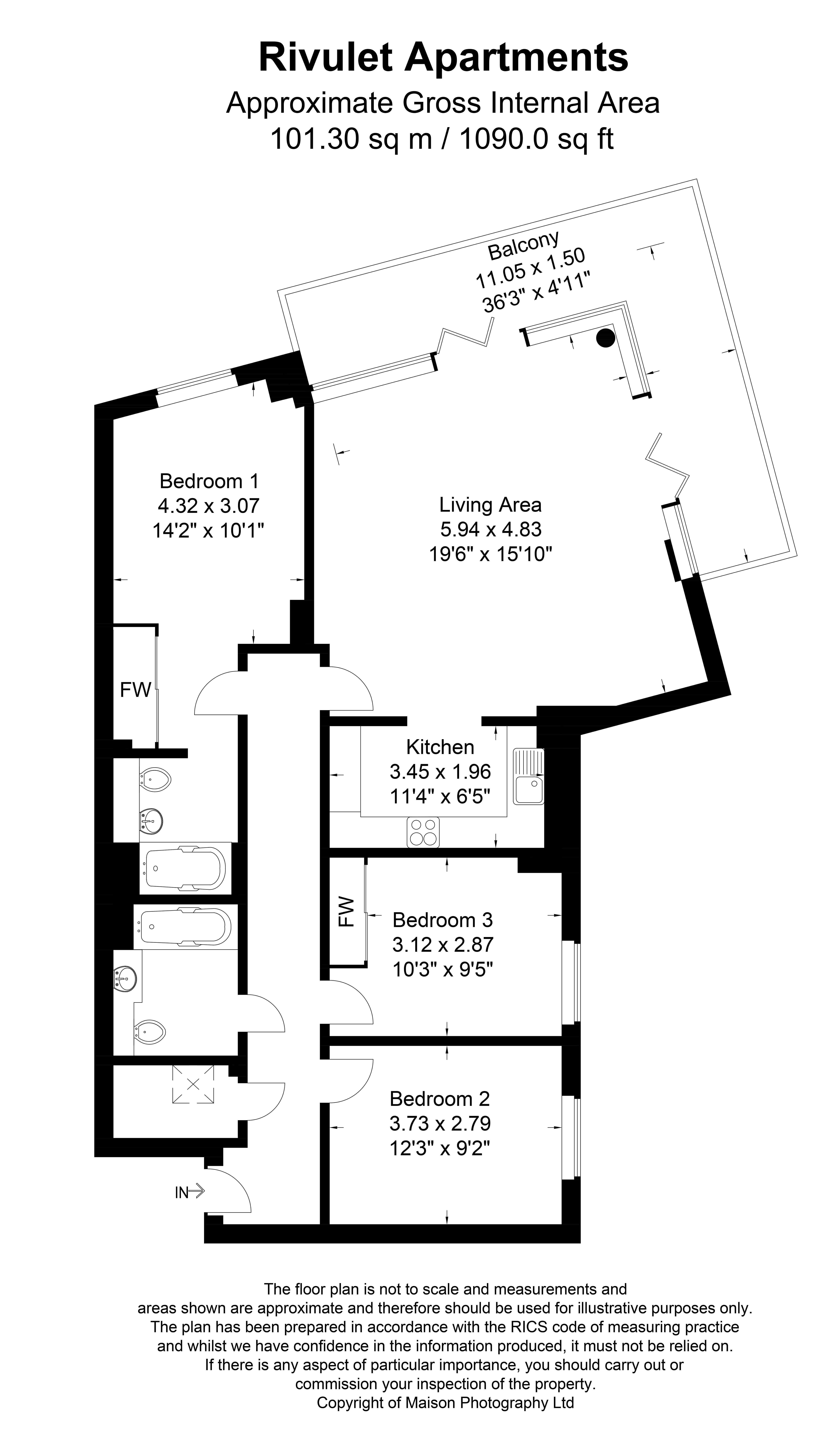 3 Bedrooms Flat to rent in Rivulet Apartments, Devan Grove, Woodberry Down, London N4