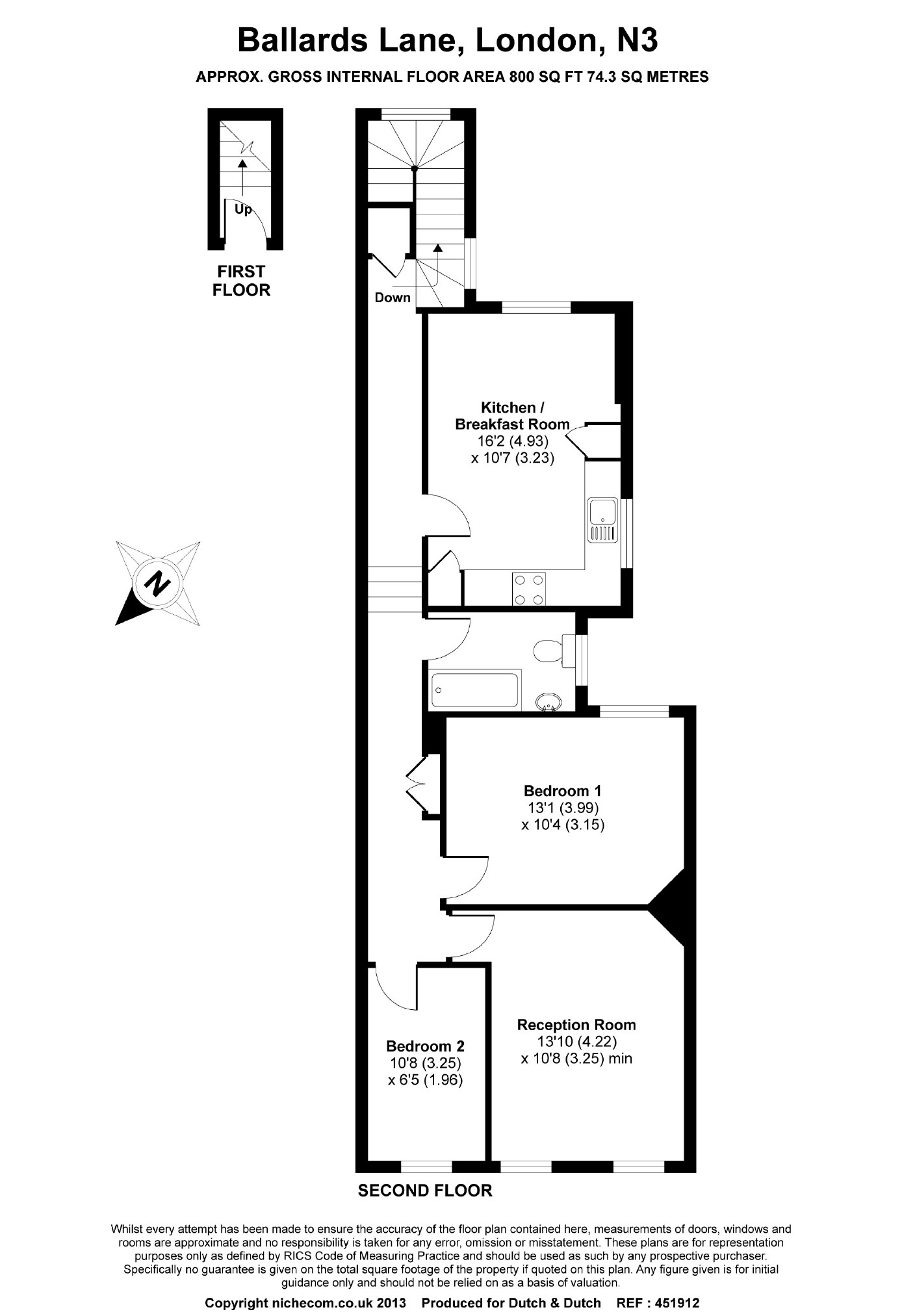 10A, Ballards Lane, London floorplan