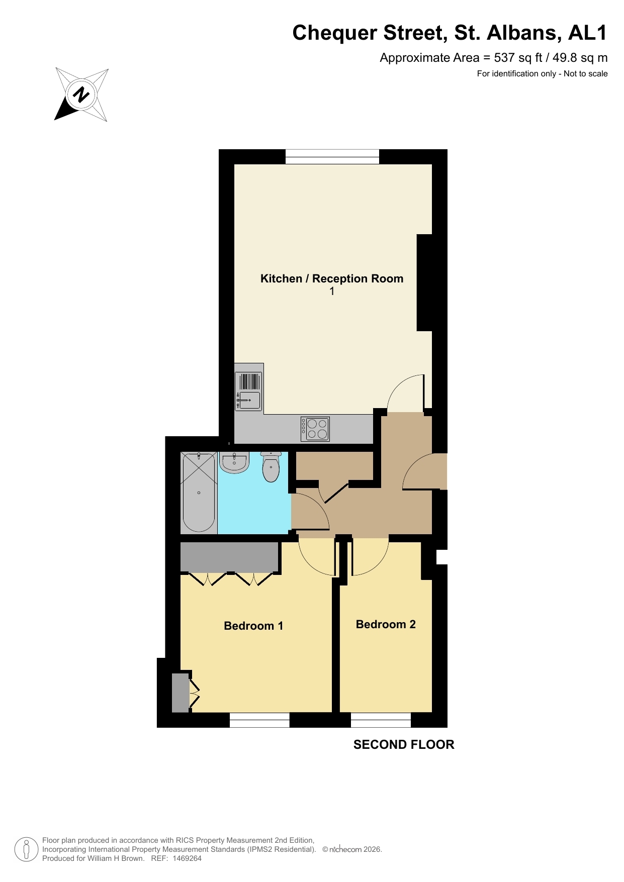 Flat 4, 7A, Chequer Street, St. Albans floorplan