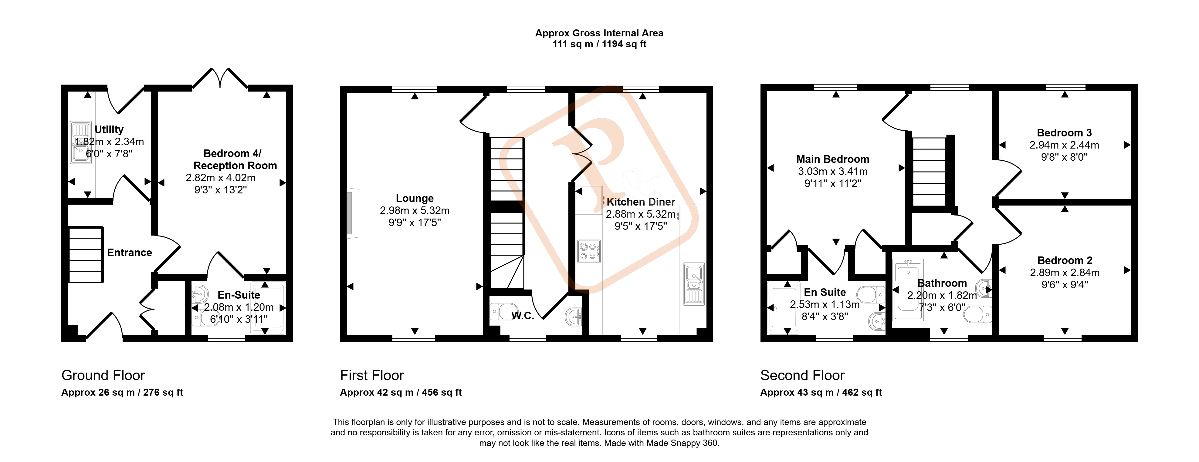 42, Springham Drive, Myland, Essex floorplan